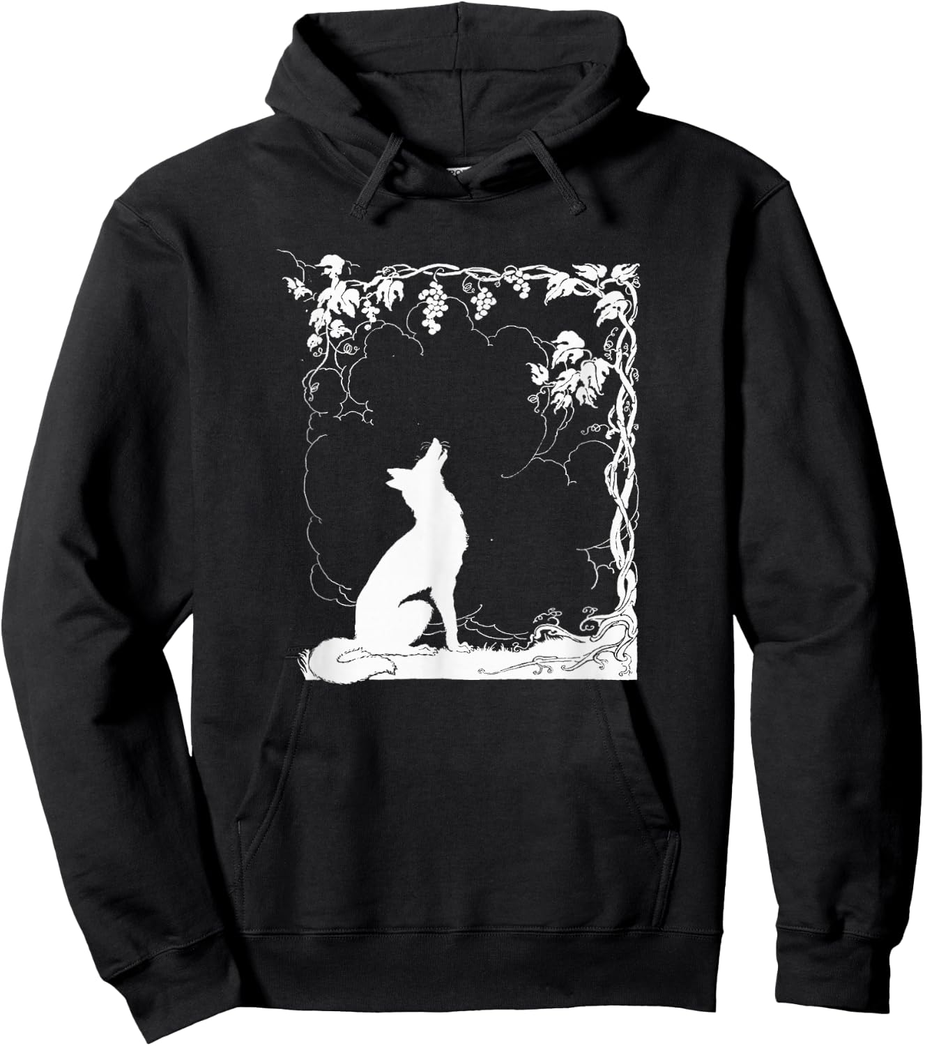 The Fox and the Grapes - Aesop's Fables Hoodie - Hoodie | Black