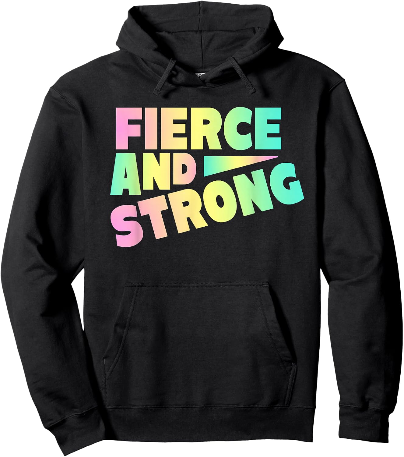 Fierce And Strong Rainbow Women Girls Graphic Hoodie - Hoodie | Black