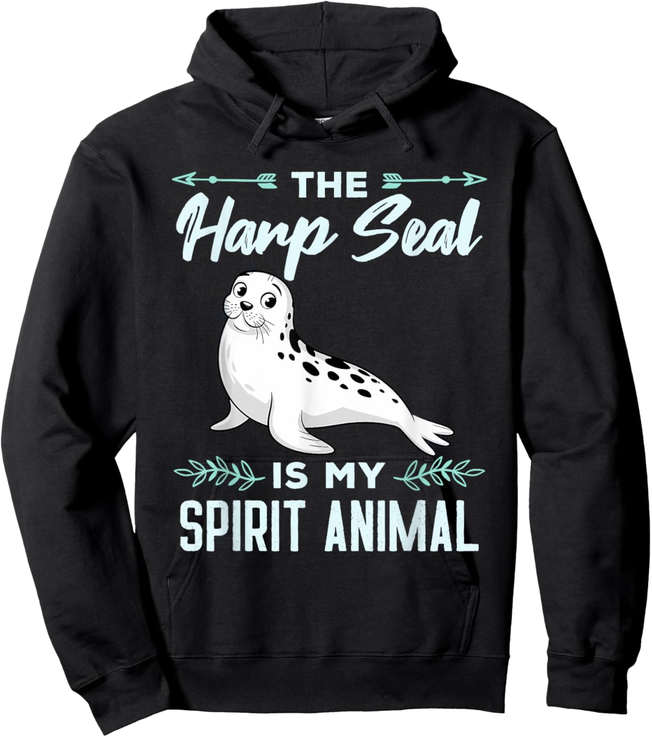 Harp Seal Is My Spirit Animal Men Women Kids Hoodie - Hoodie | Black