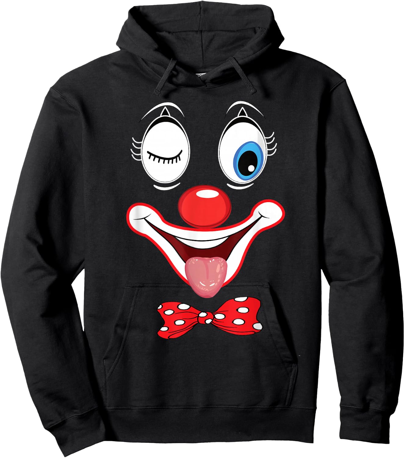 Carnival Clown Face Circus Costume Kids Men Women Carnivals Hoodie - Hoodie | Black