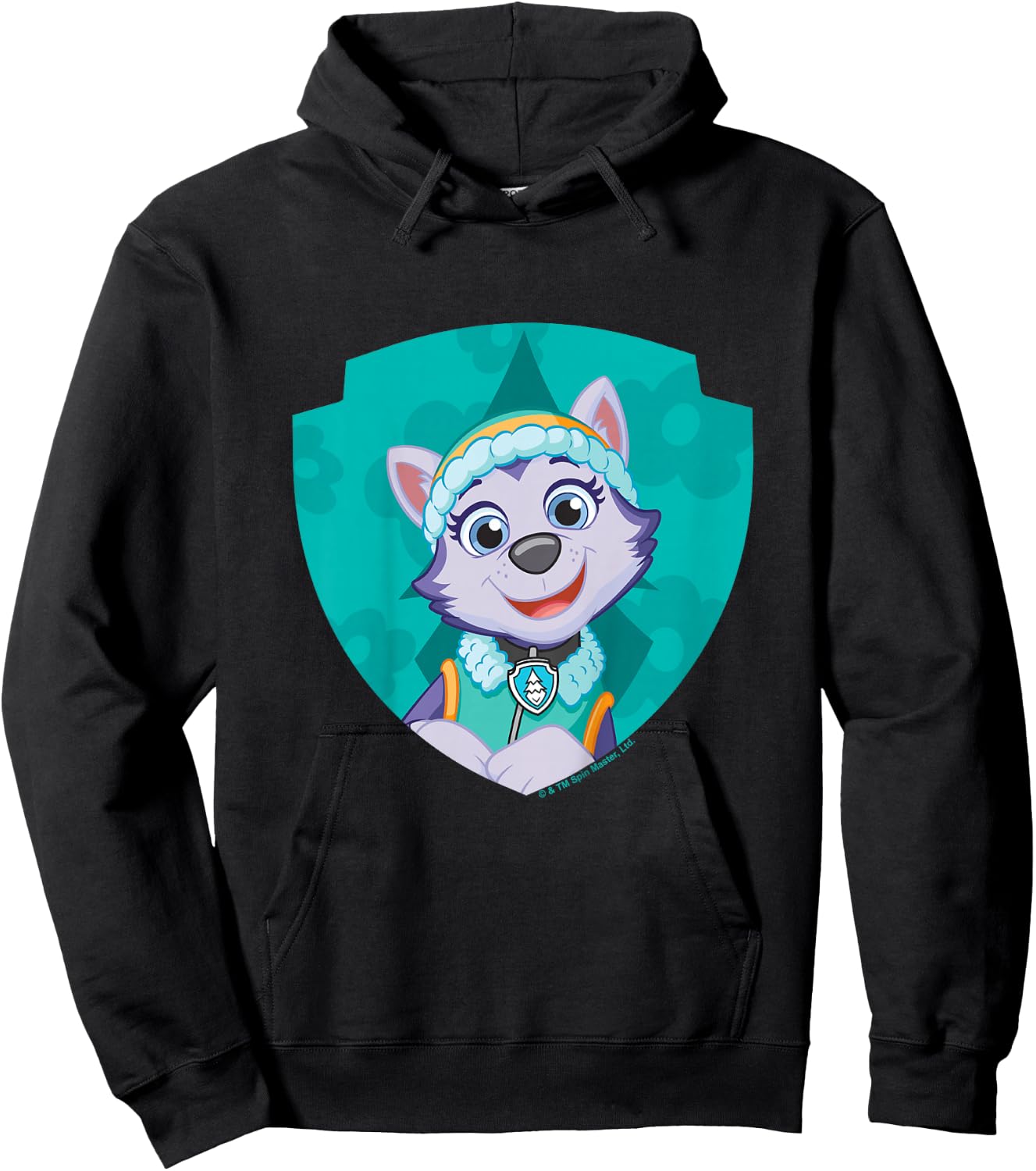 PAW Patrol Everest Big Chest Shield Emblem Hoodie - Hoodie | Black