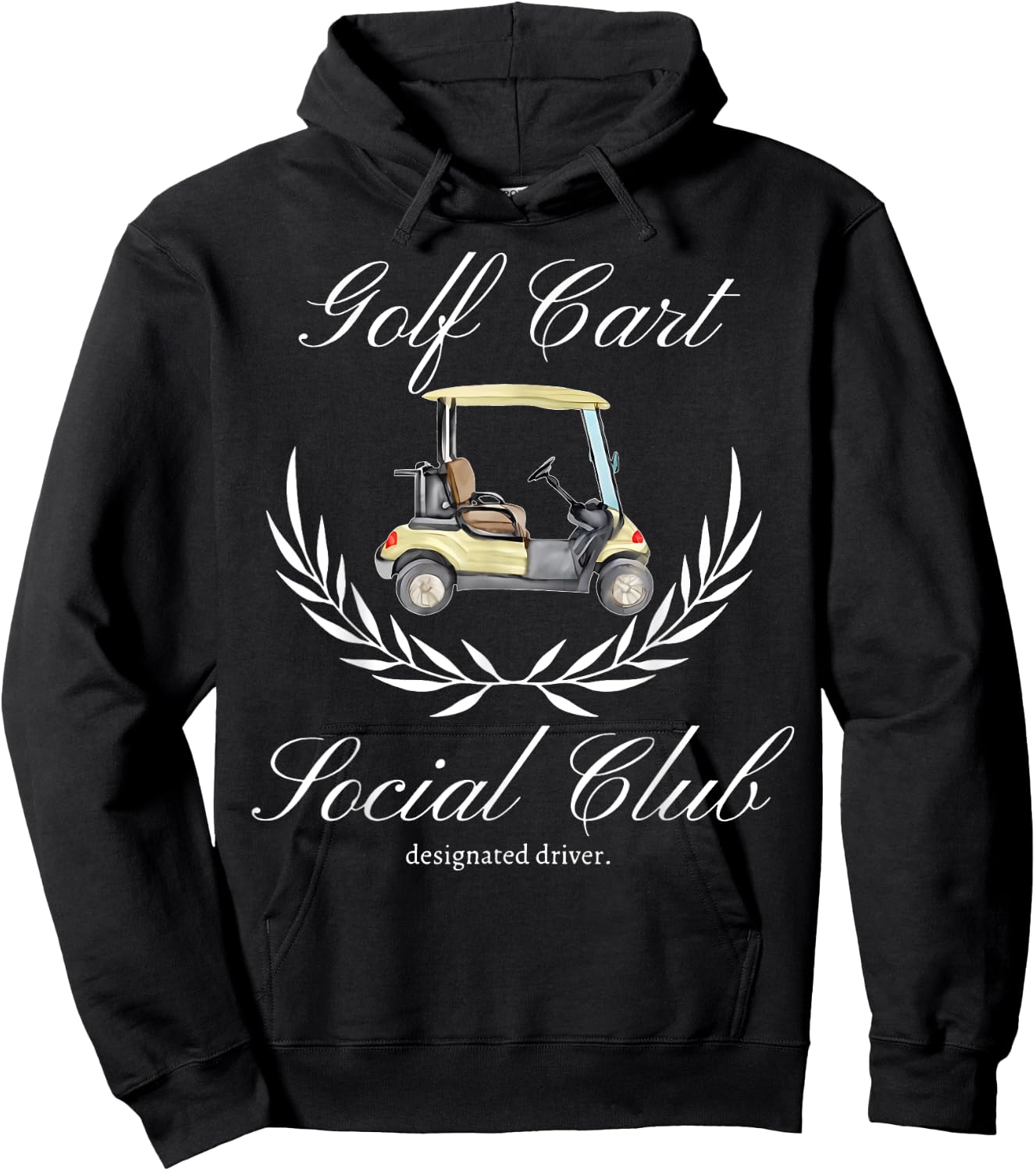 Golf Cart Social Club Designated Driver Golf Lover Hoodie - Hoodie | Black