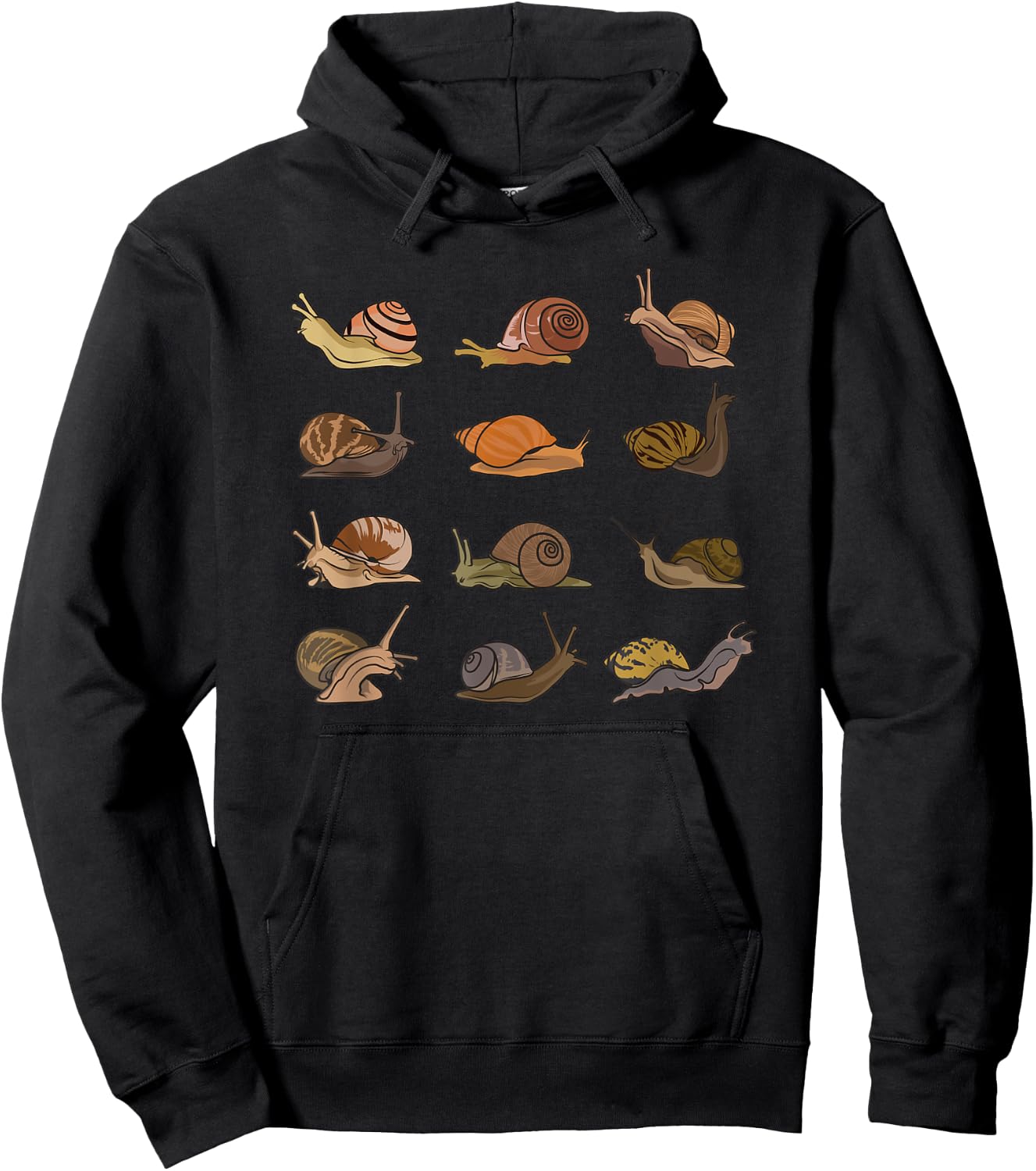 Snail Design Women Insect Snail Themed Snail Lover Hoodie - Hoodie | Black