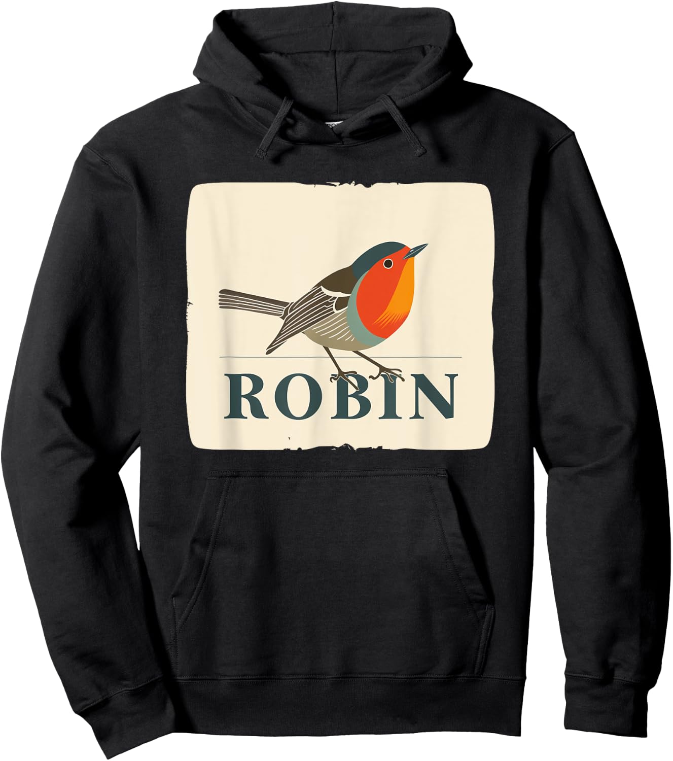 Awesome vibrant Robin Bird for colorful Animals Lovers Hoodie - Hoodie | Black