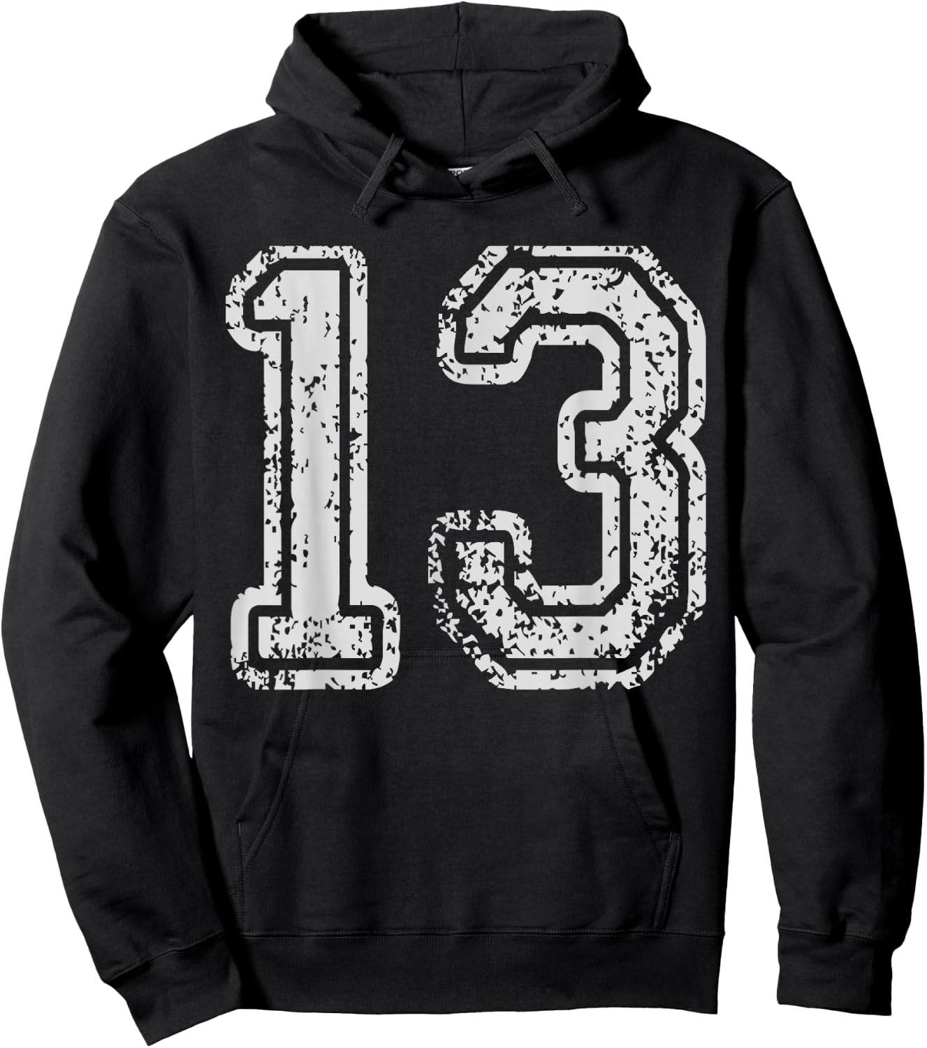 Team Jersey Uniforms Number 13 Thirteen School Sports Bdays Hoodie - Hoodie | Black