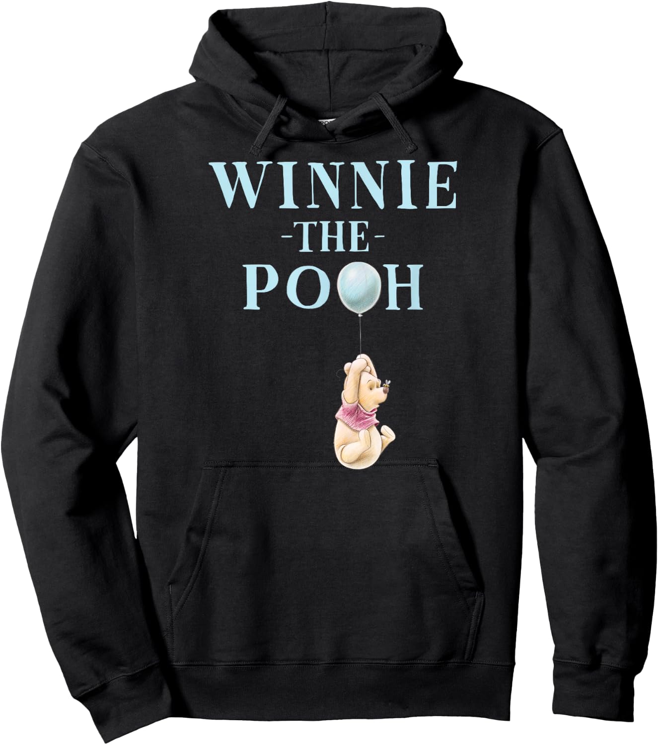 Winnie the Pooh - Pooh With Blue Balloon Hoodie - Hoodie | Black