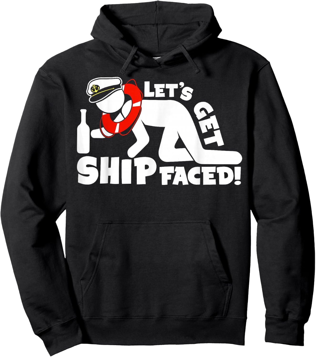 Lets Get Ship Faced - Family Cruise Ship Vacation Graphic Hoodie - Hoodie | Black