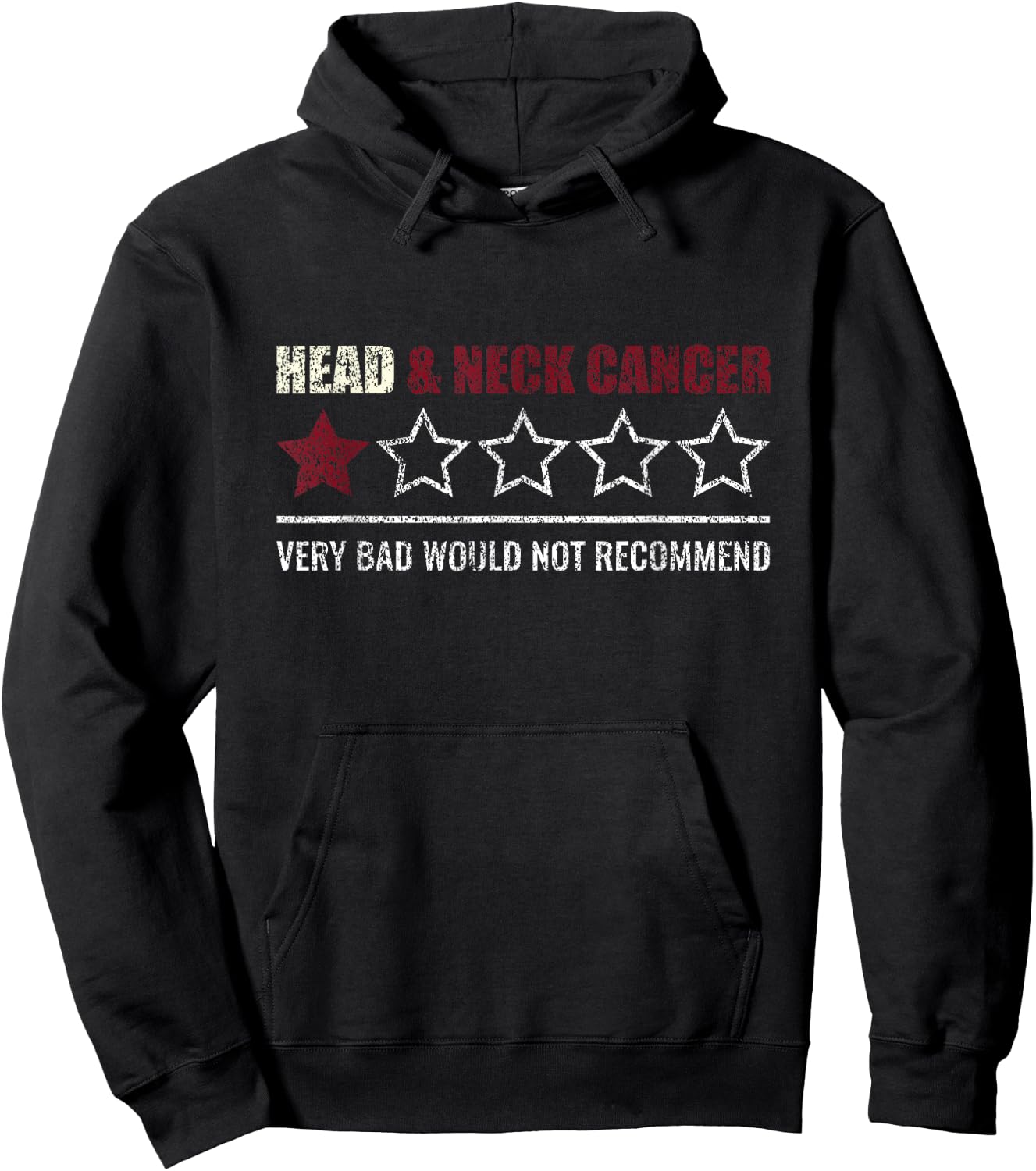 Funny Head & Neck Cancer Would Not Recommend Survivor Hoodie - Hoodie | Black