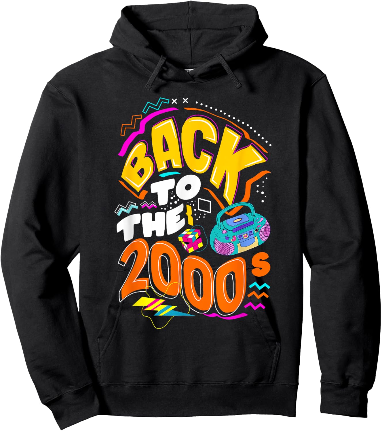 Back to the 2000's vintage two-thousands retro 00s Hoodie - Hoodie | Black