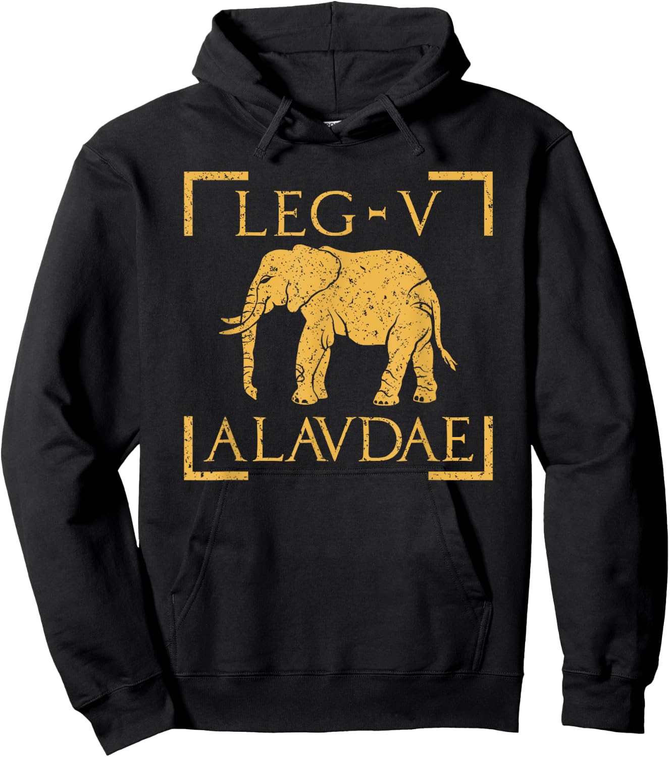 Legio V Alaudae Elephant Emblem Roman Legion Hoodie - Hoodie | Black