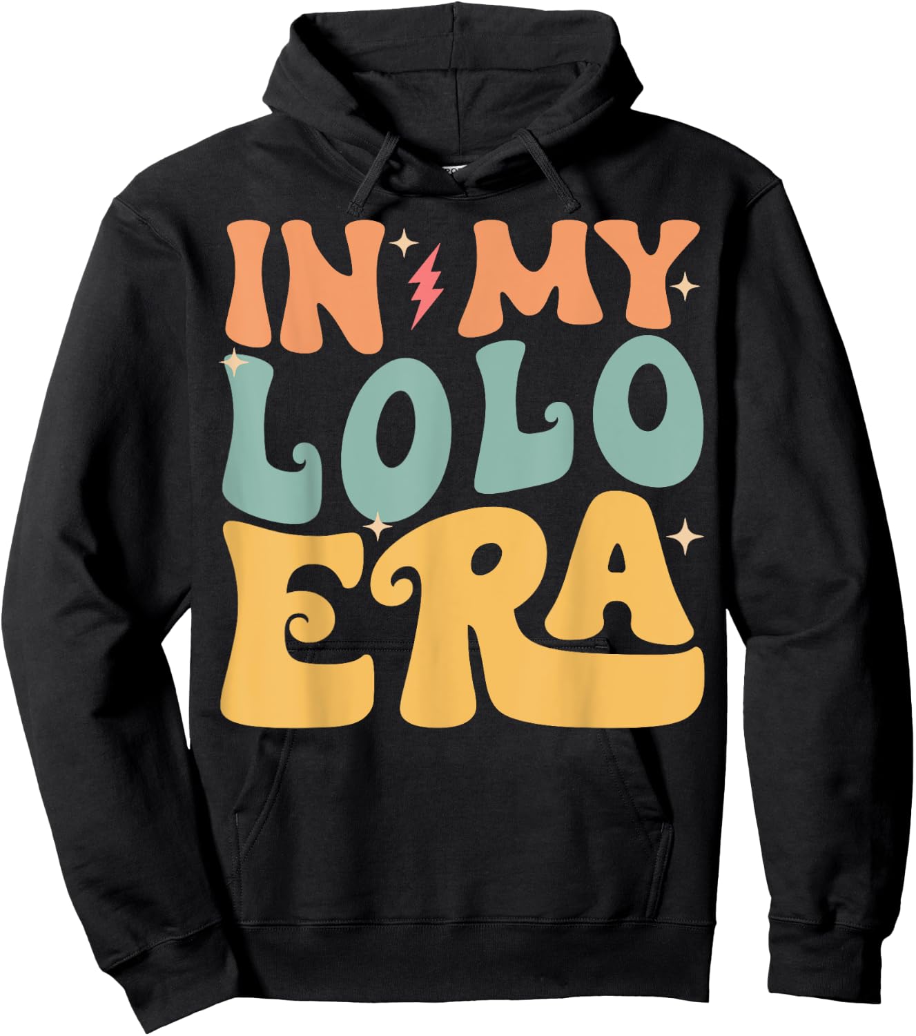 In My LOLO Era Groovy Funny Grandpa Father's Day Hoodie - Hoodie | Black