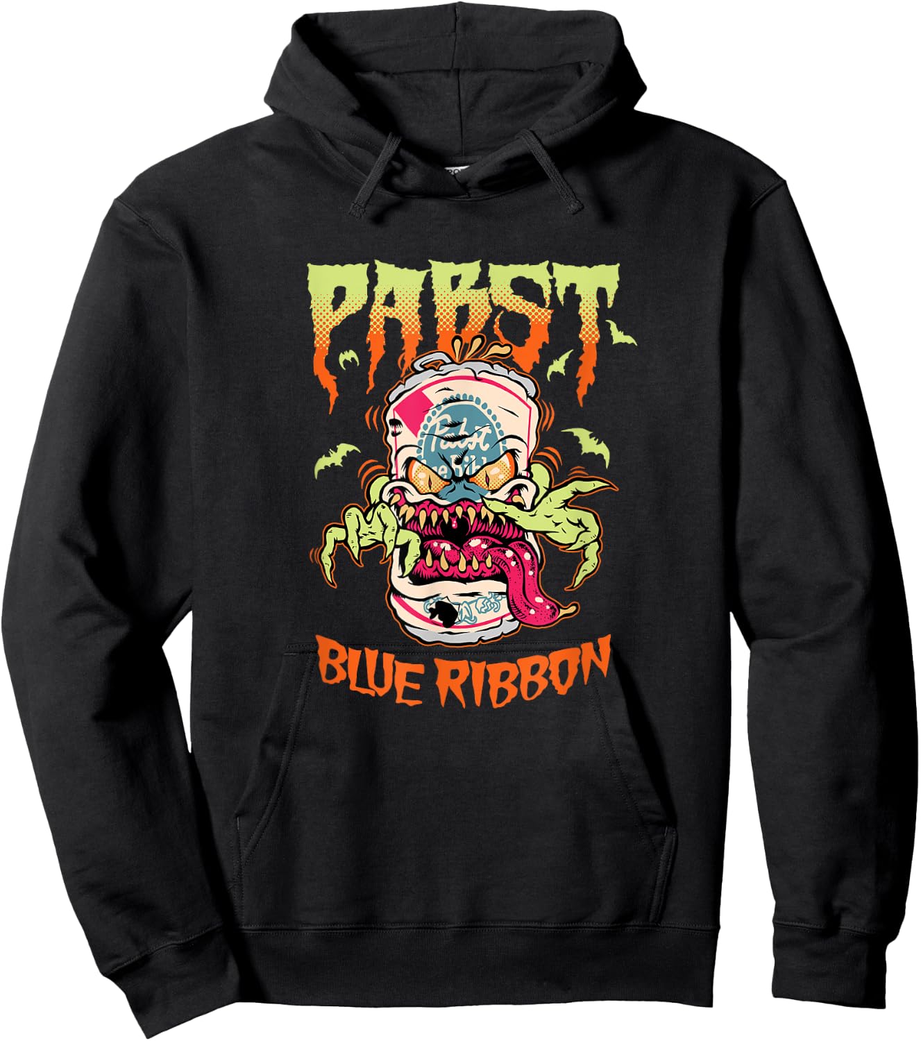 Pabst Blue Ribbon | Halloween Creature Can Hoodie - Hoodie | Black