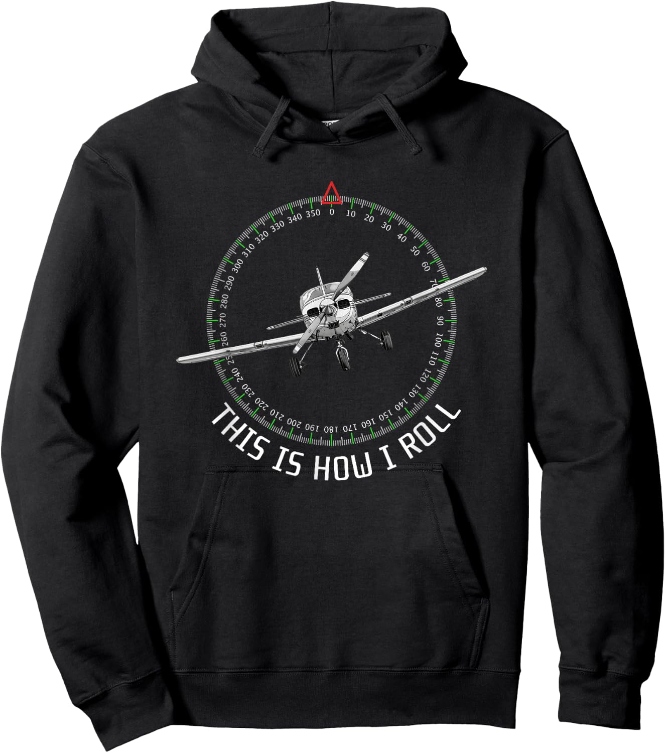 This Is How I Roll Funny Pilot Aviation Airplane Hoodie - Hoodie | Black