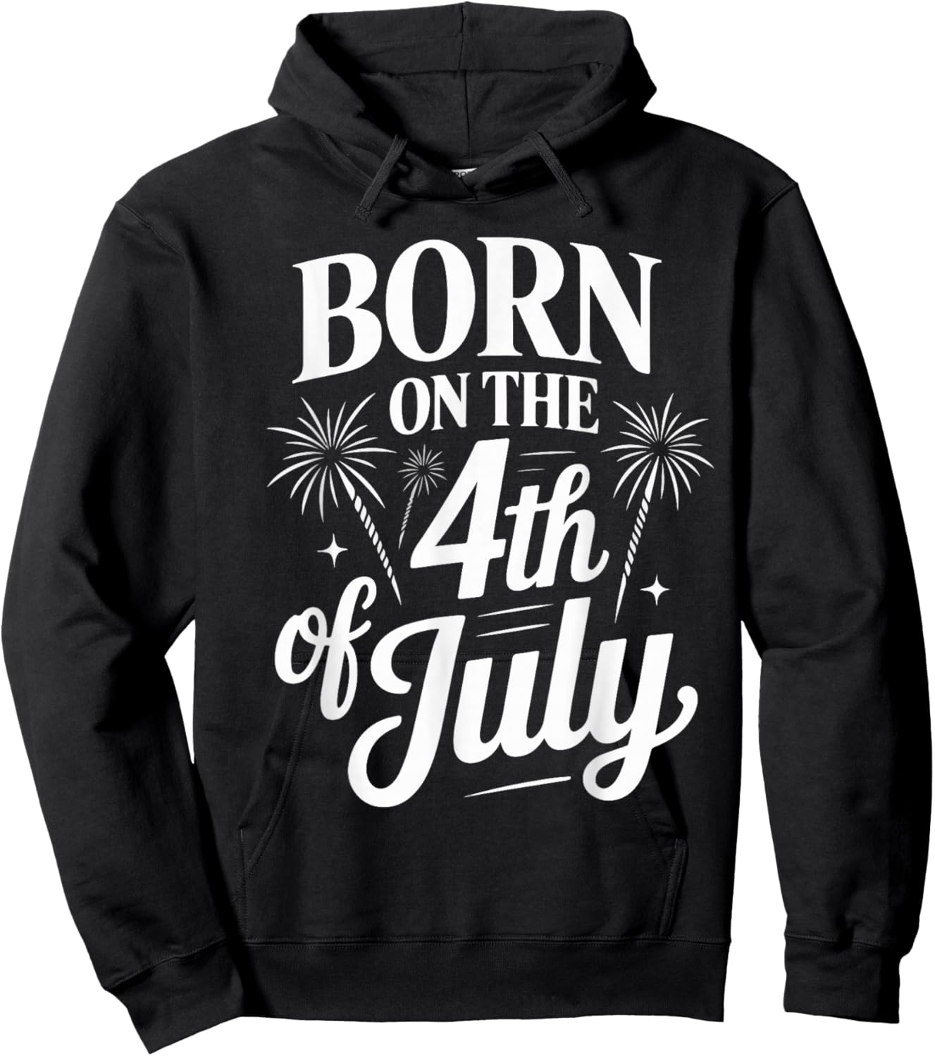 Born On The 4th Of July American Pride Hoodie - Hoodie | Black