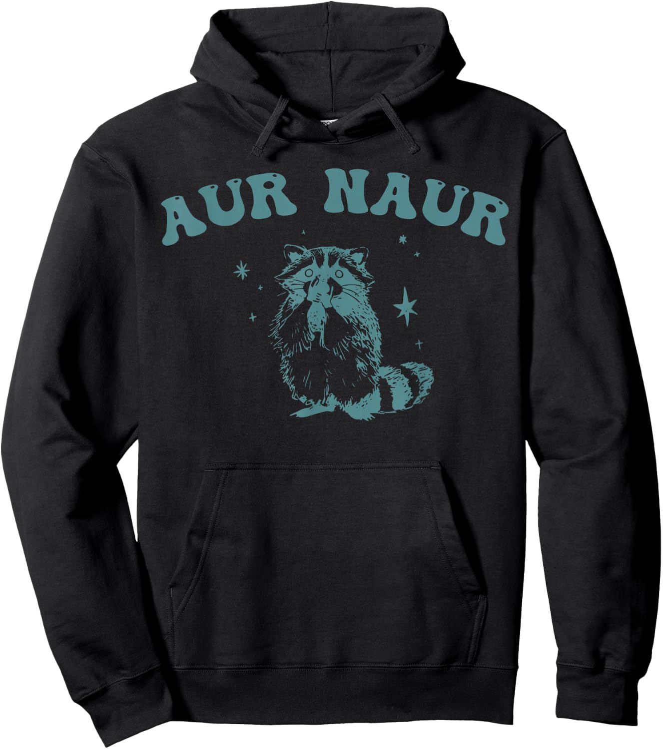 Aur Naur Funny Aur Naur Meme Raccoon Tirash Panda Hoodie - Hoodie | Black