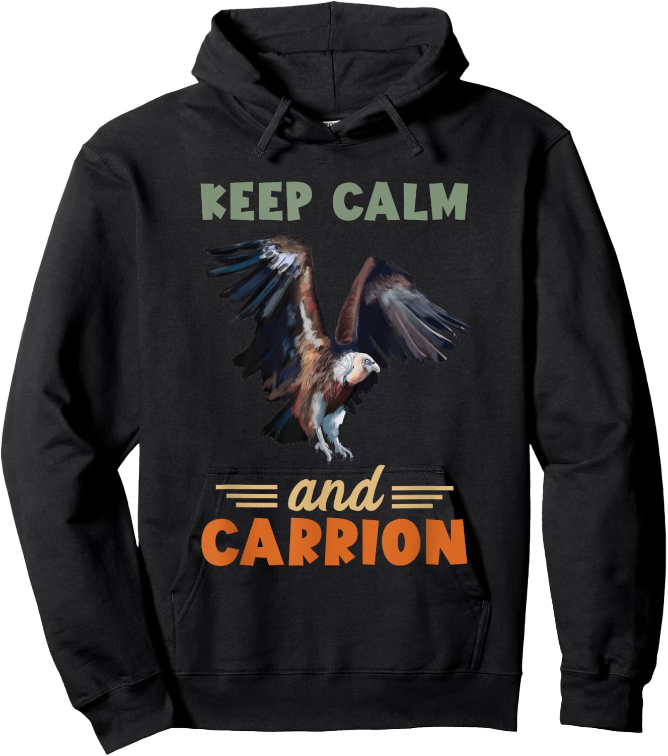 Vulture Keep Calm Bird Watcher Carrion Vulture Lover Hoodie - Hoodie | Black