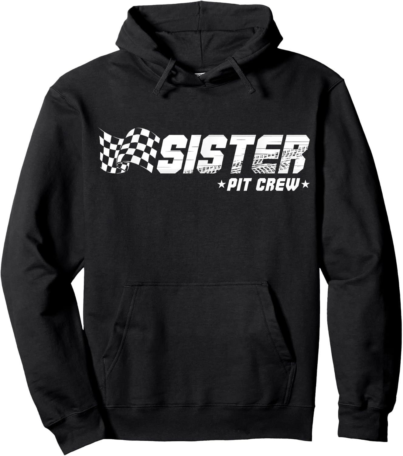 Sister Pit Crew Race Car Birthday Family Racing Hoodie - Hoodie | Black
