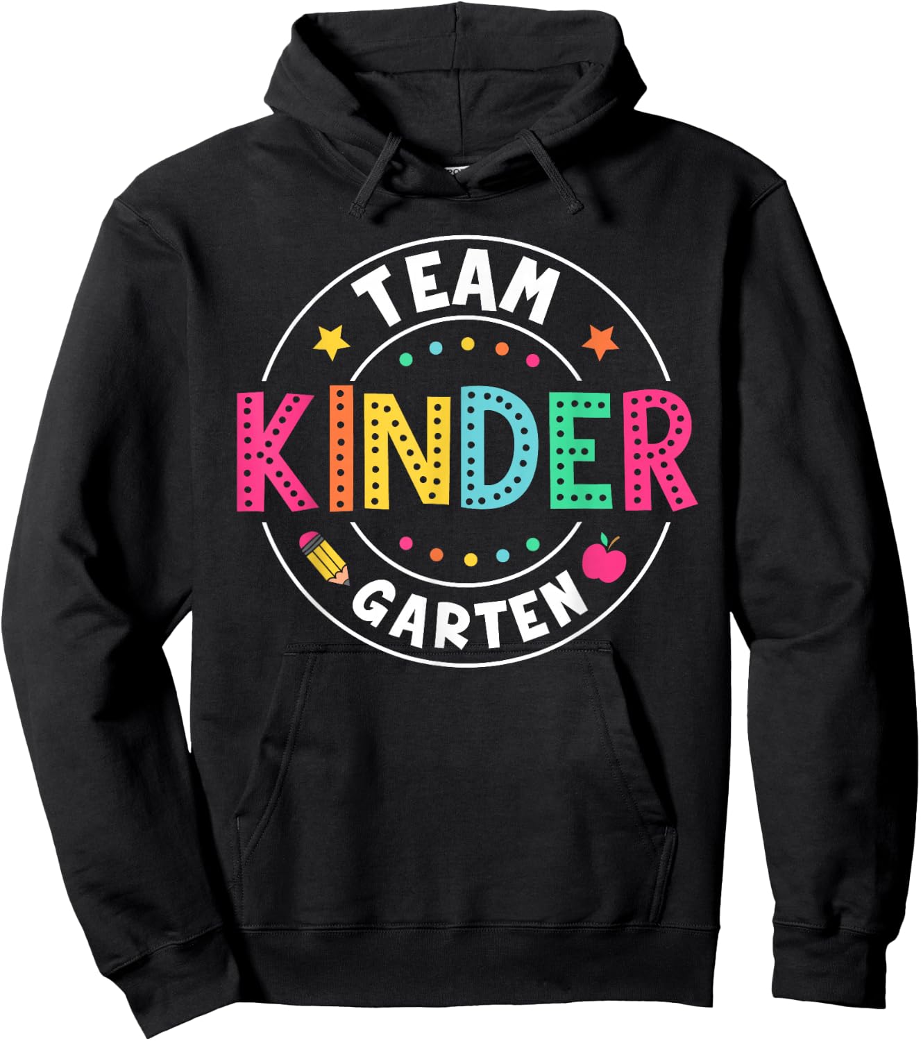 Team Kindergarten Teacher Back To School Kindergarten Squad Hoodie - Hoodie | Black