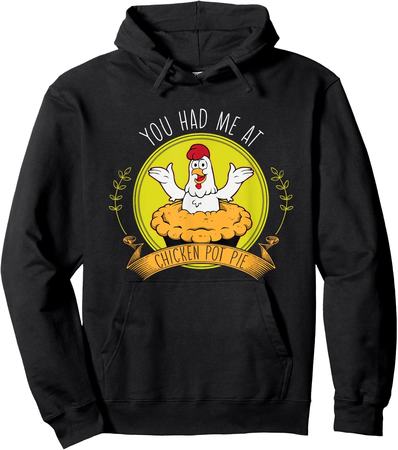 Funny Chicken Food Farmer Chicken Lover Chicken Pot Pie Hoodie - Hoodie | Black