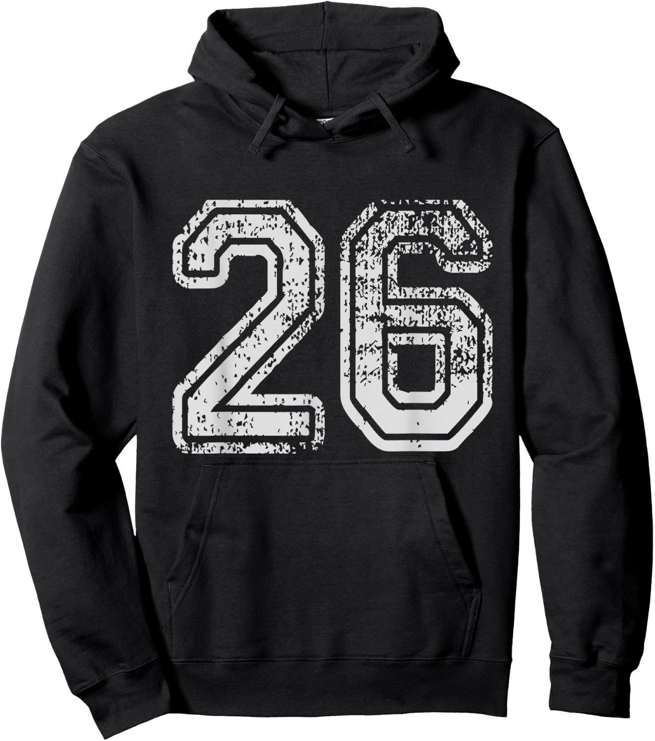 Team Jersey Uniforms Number 26 School Sports 26th Birthday Hoodie - Hoodie | Black