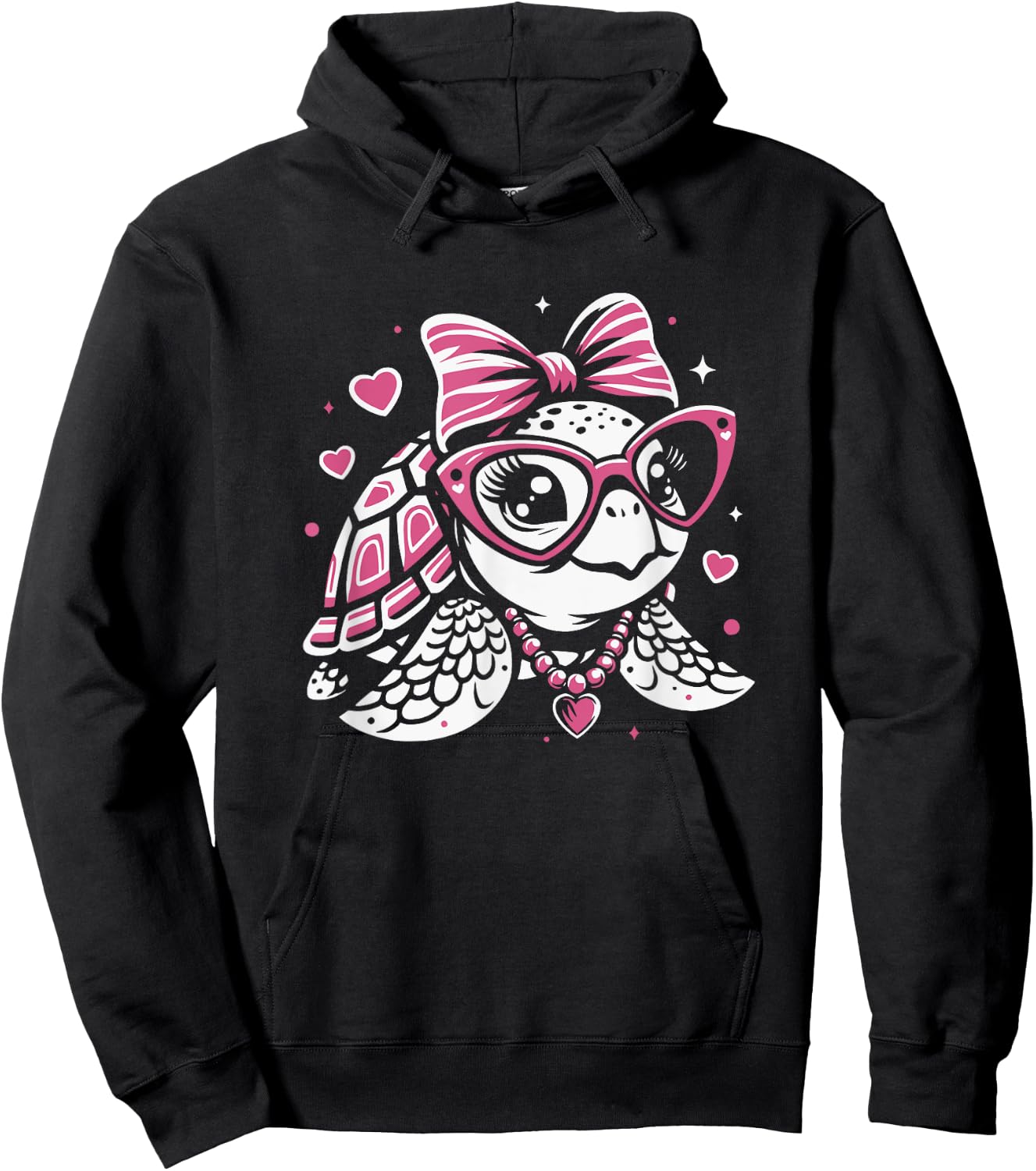 Cute Sea Turtle For Girls Graphic Art Design Hoodie - Hoodie | Black
