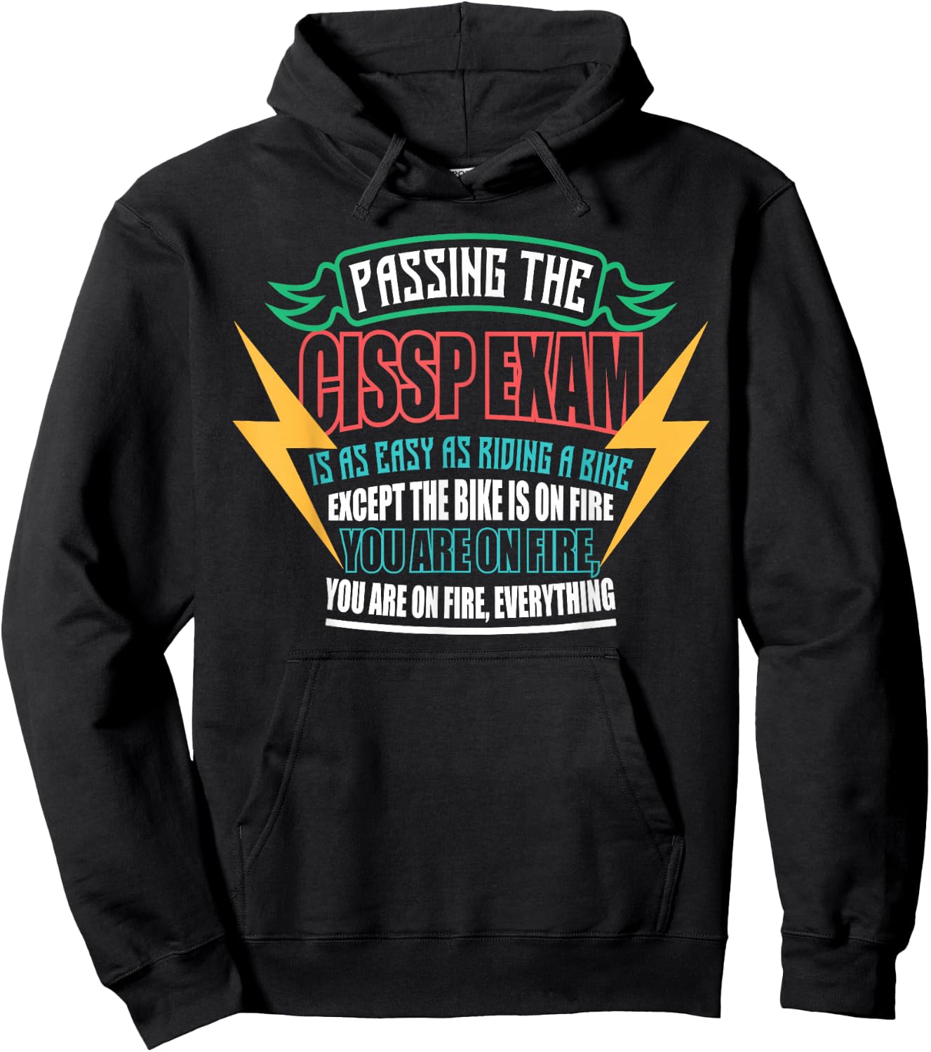 Cybersecurity CISSP Exam Passer Computer Programmer Nerd Hoodie - Hoodie | Black