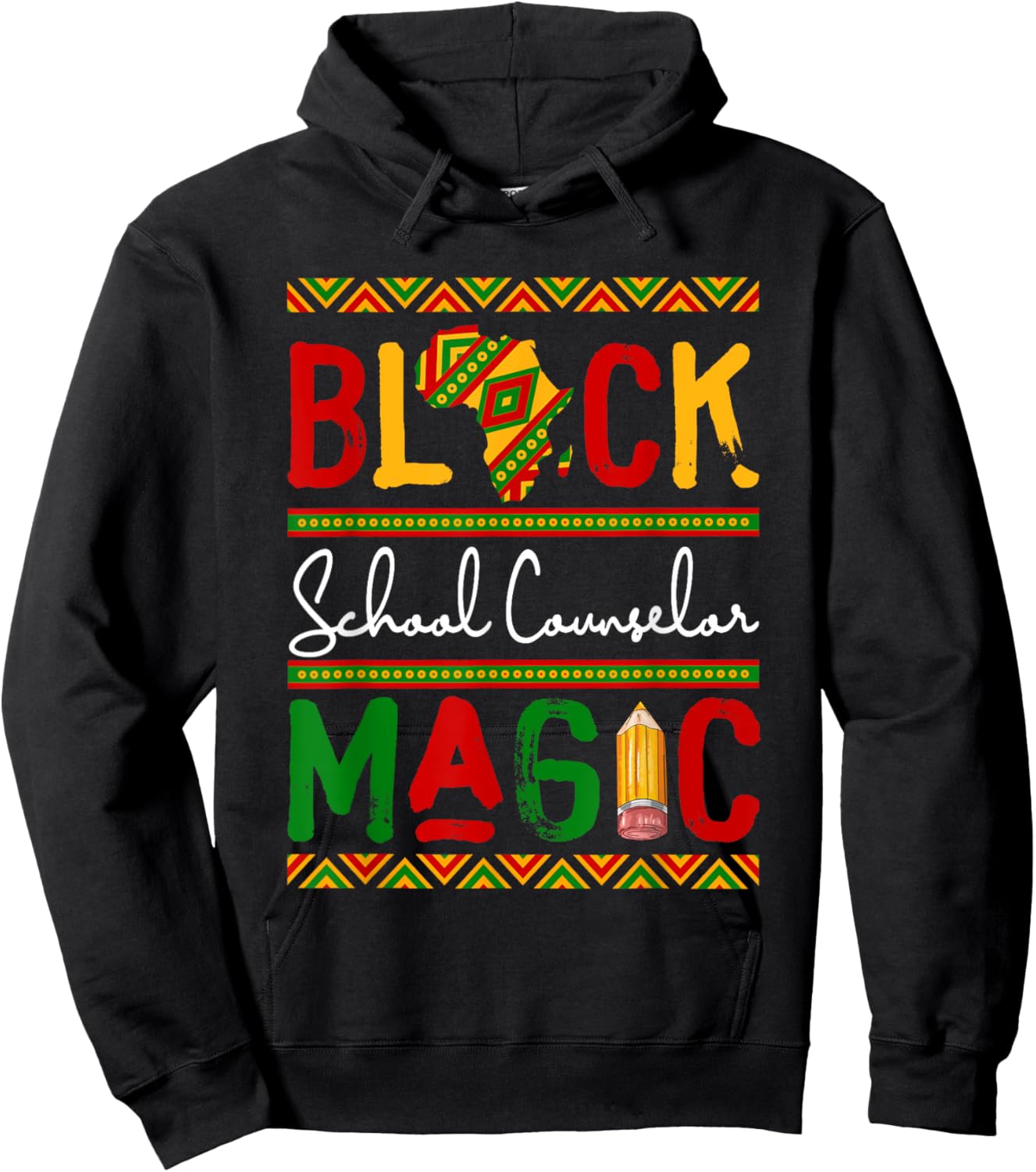 Black Costume School Counselor Proud Black History Month Hoodie - Hoodie | Black