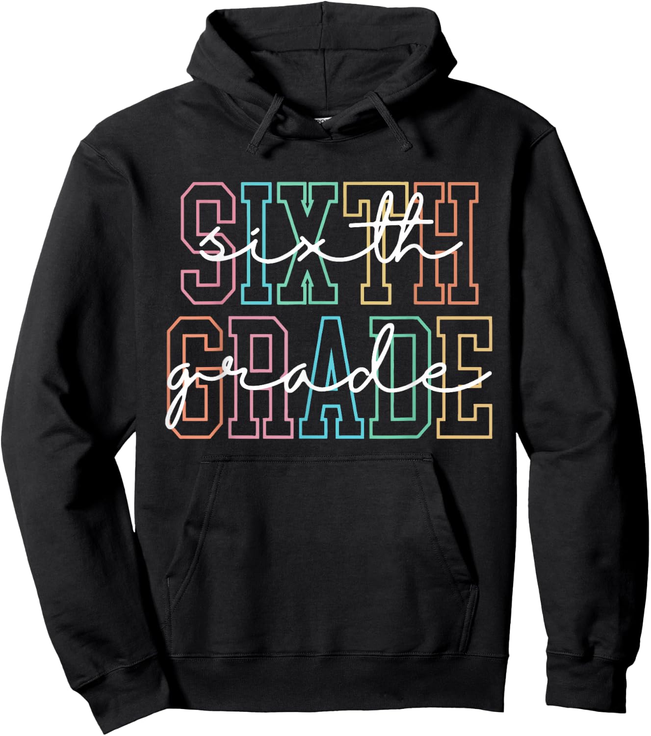 Sixth Grade Squad 6th Grade Team Retro First Day of School Hoodie - Hoodie | Black
