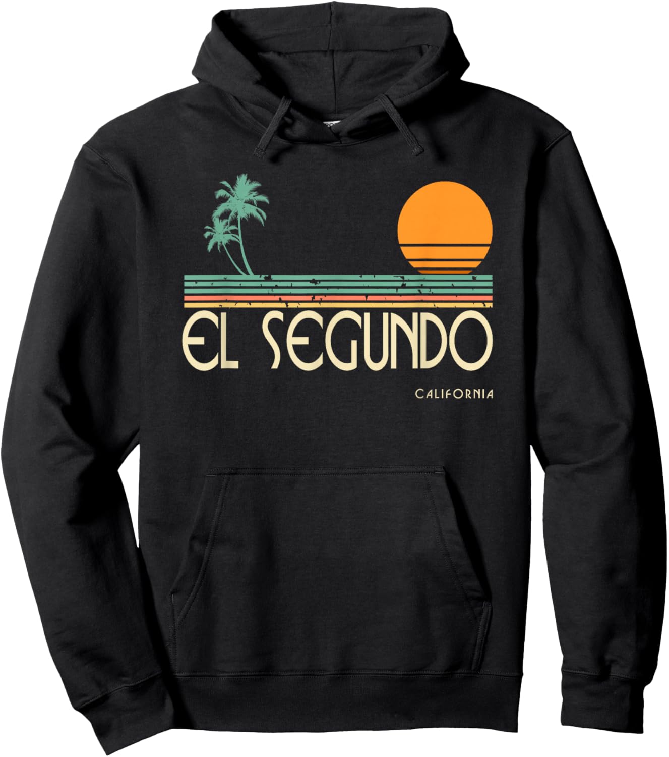 Vintage El Segundo California Hoodie - Hoodie | Black