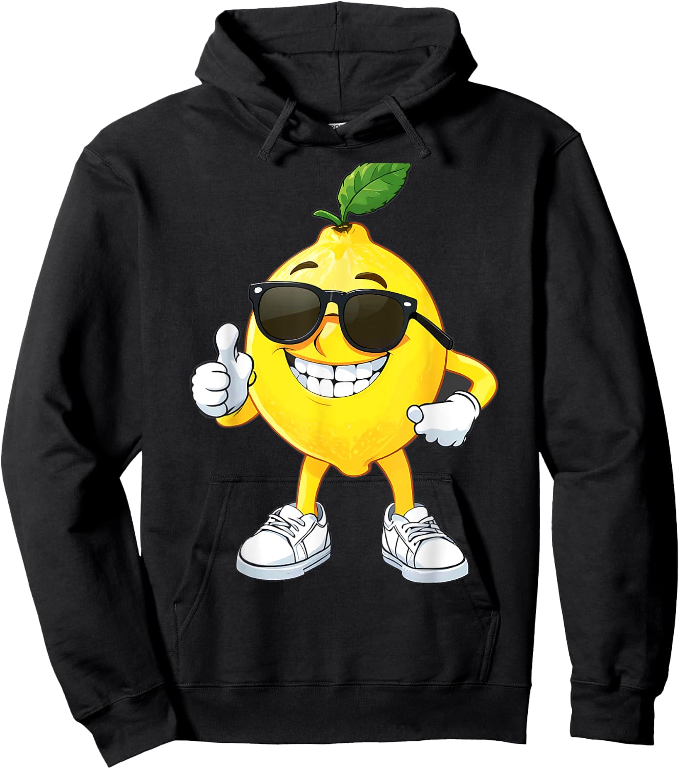 Happy Lemon Wearing Sunglasses Halloween Costume Hoodie - Hoodie | Black