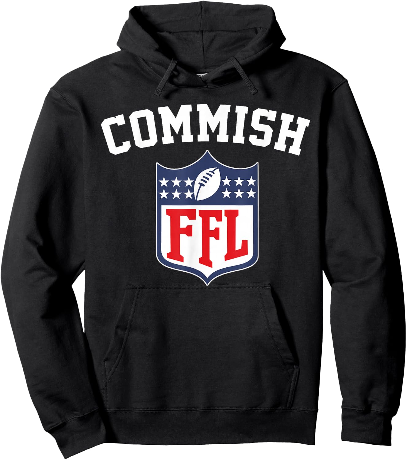The Commish Funny Fantasy Football League FFL Commish Hoodie - Hoodie | Black