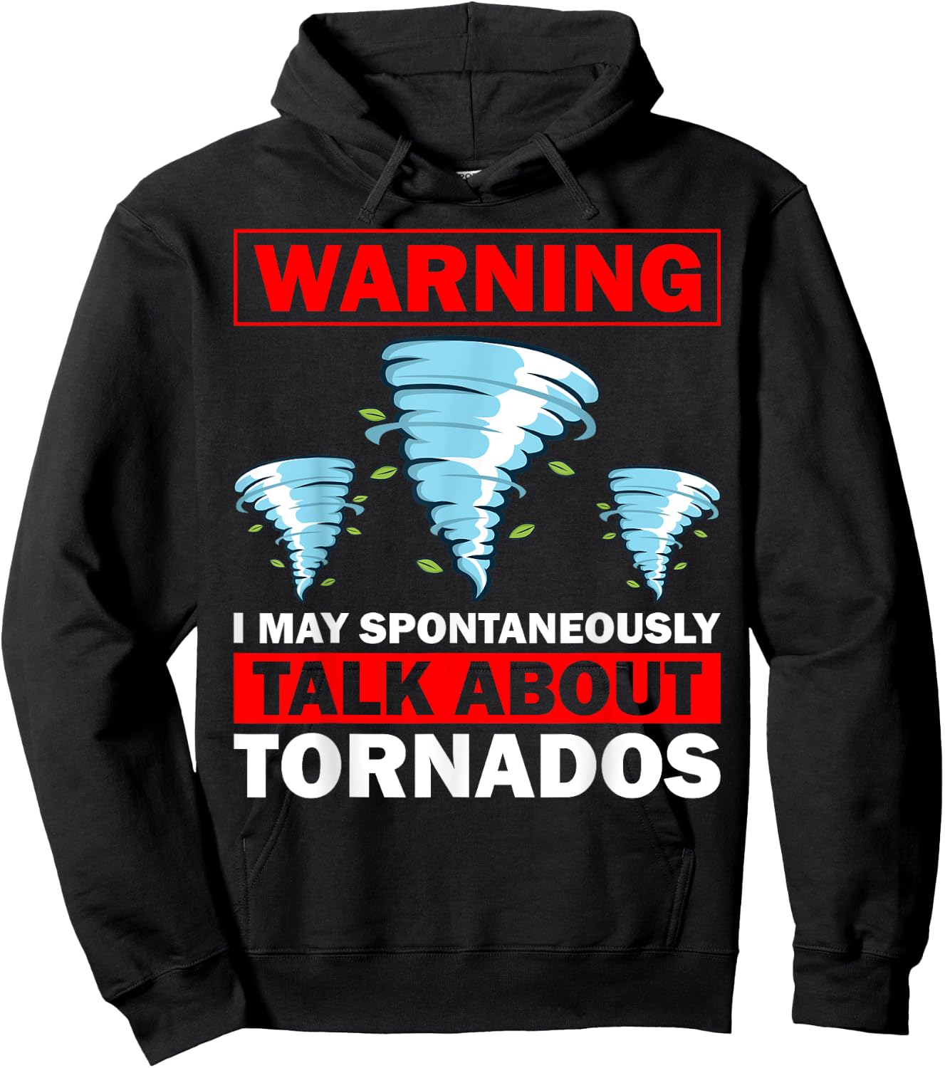 Funny Tornado Design Women Meteorology Storm Lovers Hoodie - Hoodie | Black