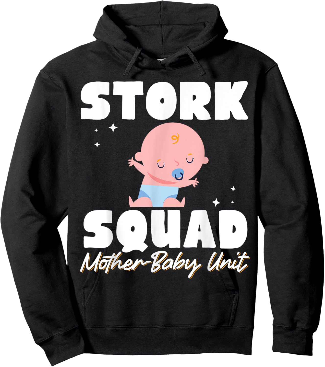 Stork Squad Mother Baby Unit Hoodie - Hoodie | Black