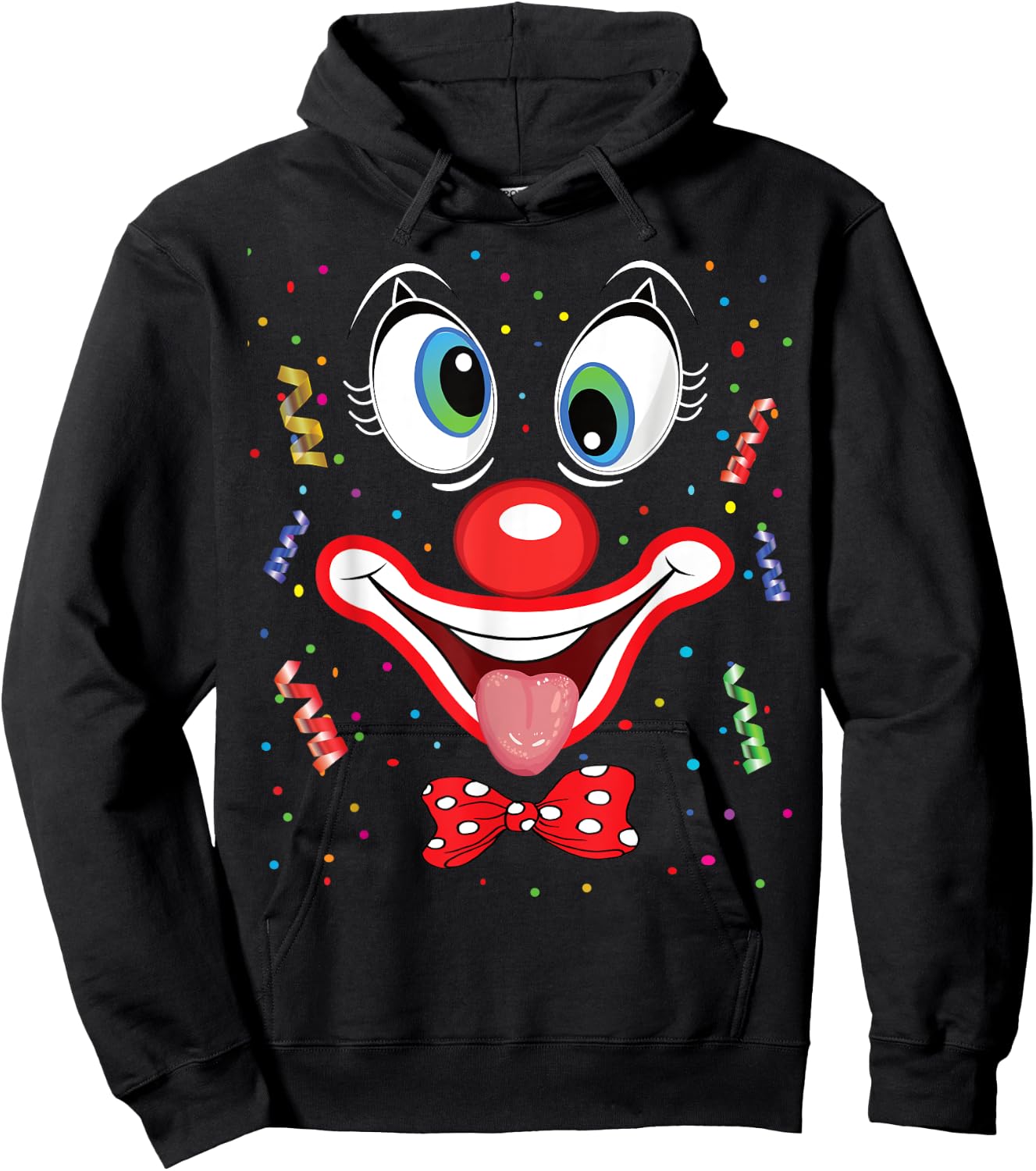 Carnival Clown Face Circus Costume Kids Men Women Carnivals Hoodie - Hoodie | Black
