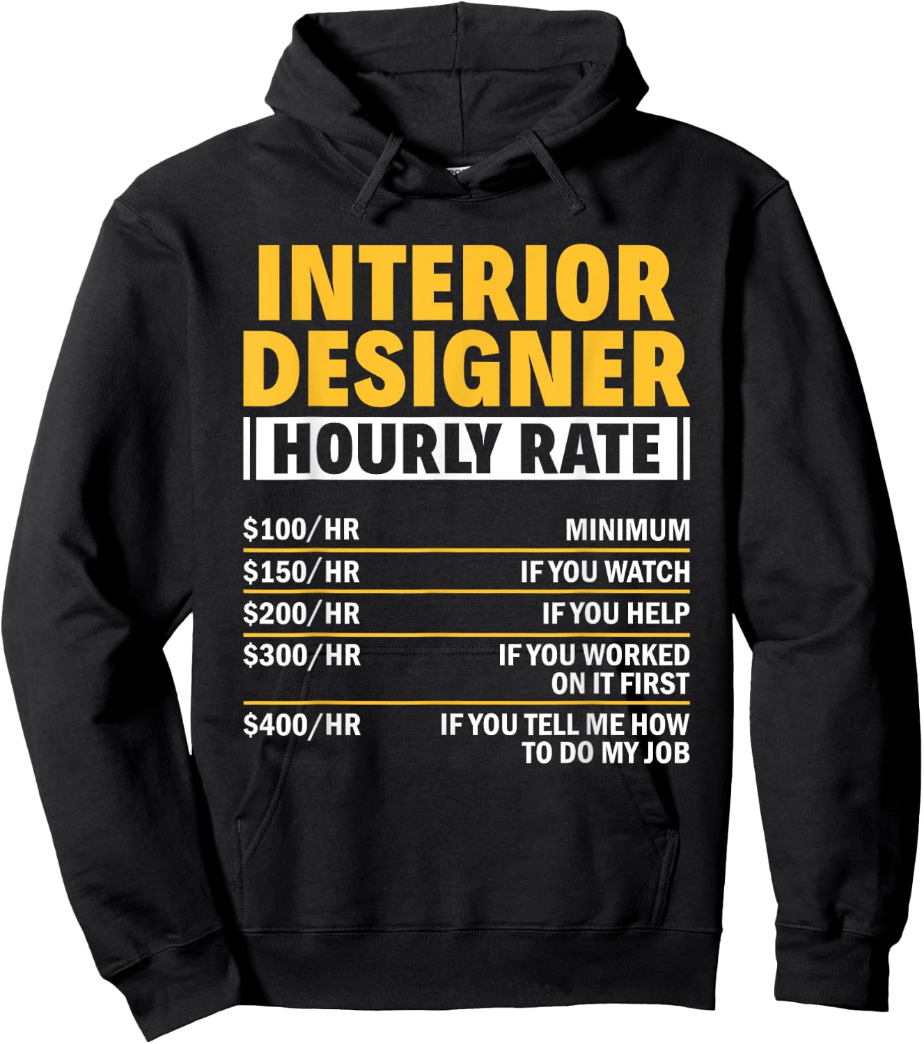 Interior Designer Hourly Rate Home Decorator Interior Design Hoodie - Hoodie | Black