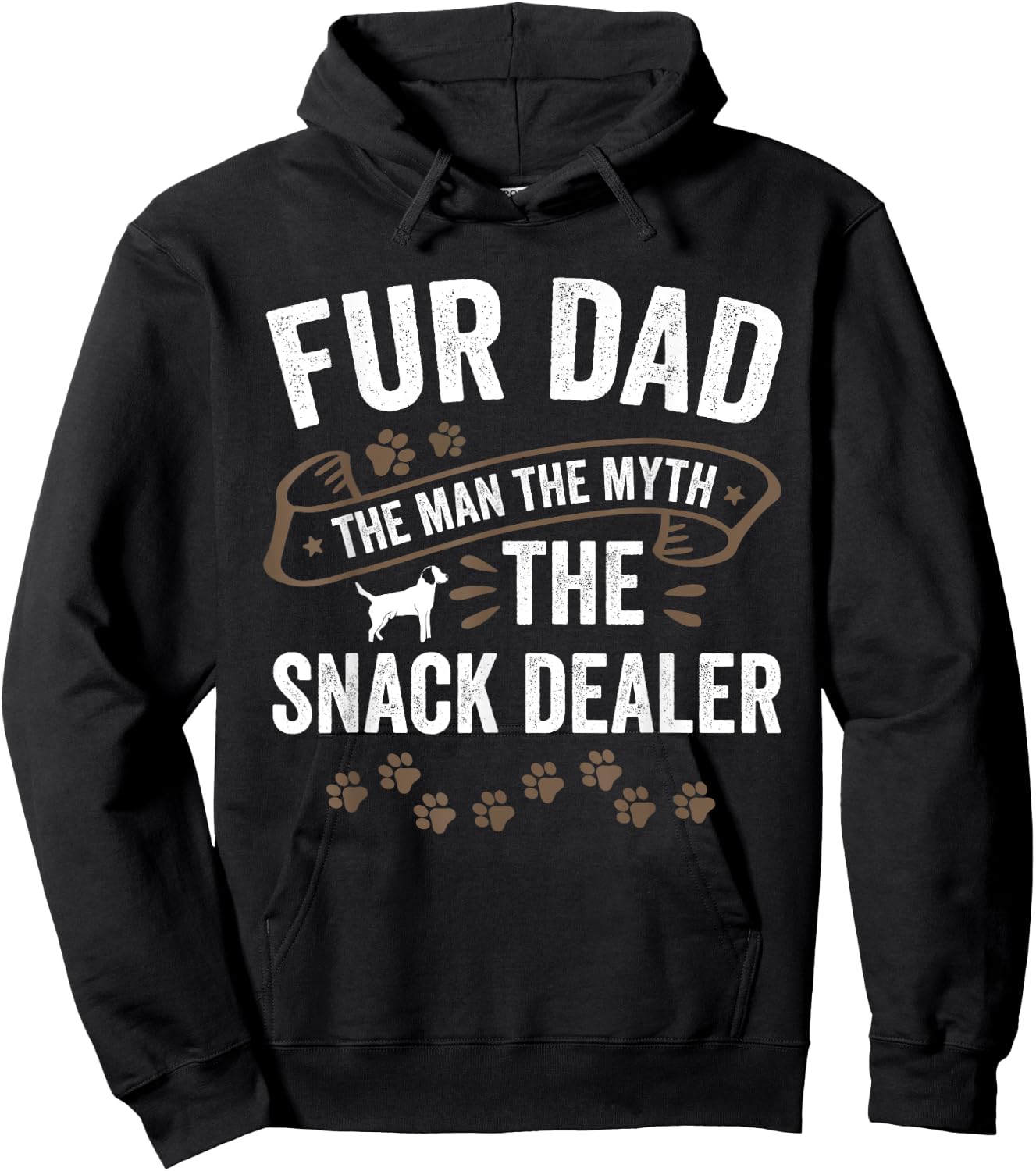Fur Dad Dog Fathers Day 2024 Men Women Hoodie - Hoodie | Black