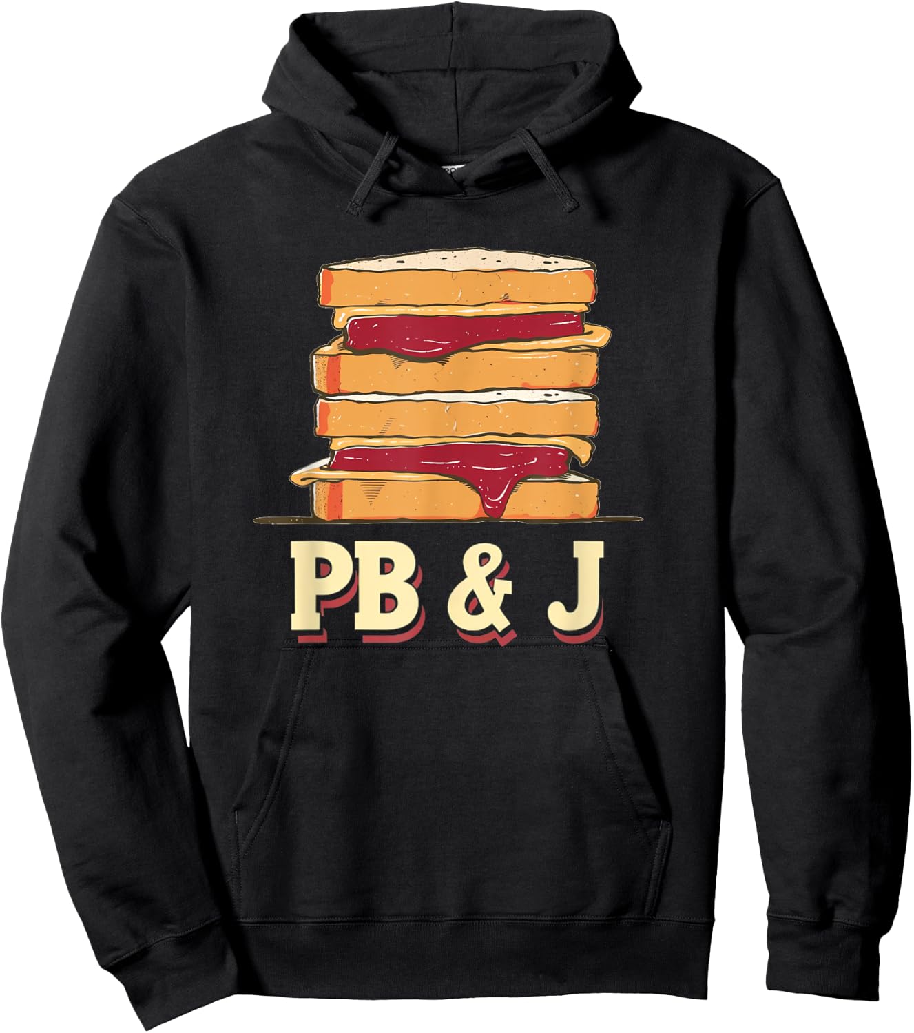 Pretty Presentation of PB&J Sandwiches for Lunches Lovers Hoodie - Hoodie | Black