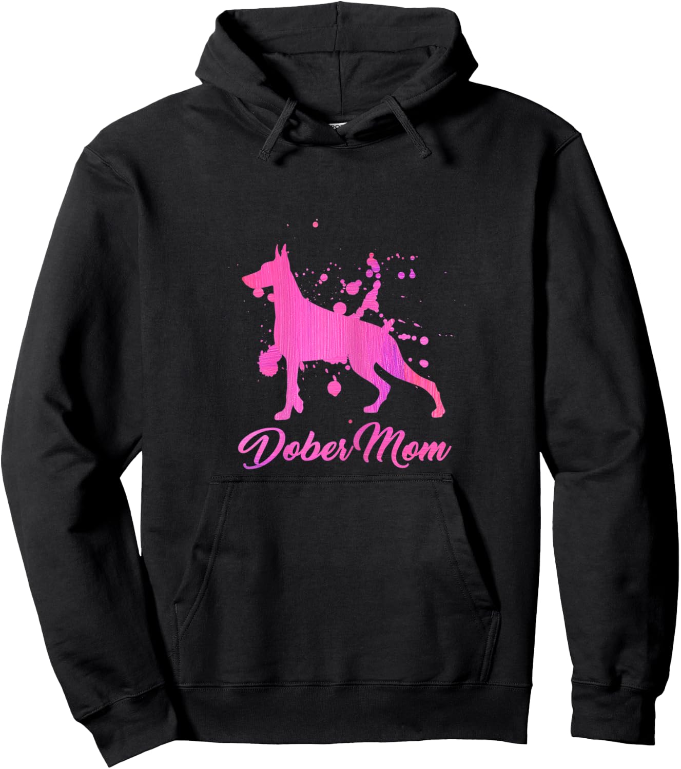 Dober Mom dogs mom Doberman women dog owner Hoodie - Hoodie | Black