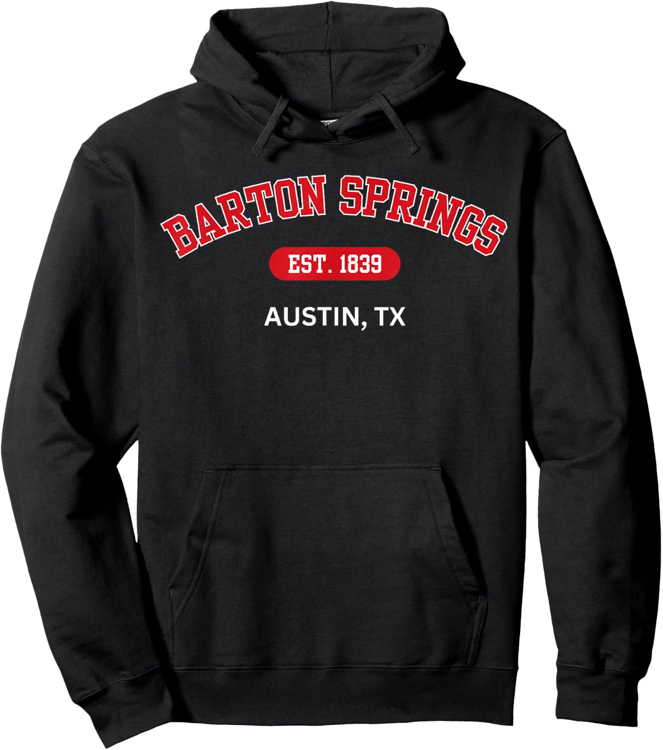 Barton Springs Austin, Texas Hoodie - Hoodie | Black