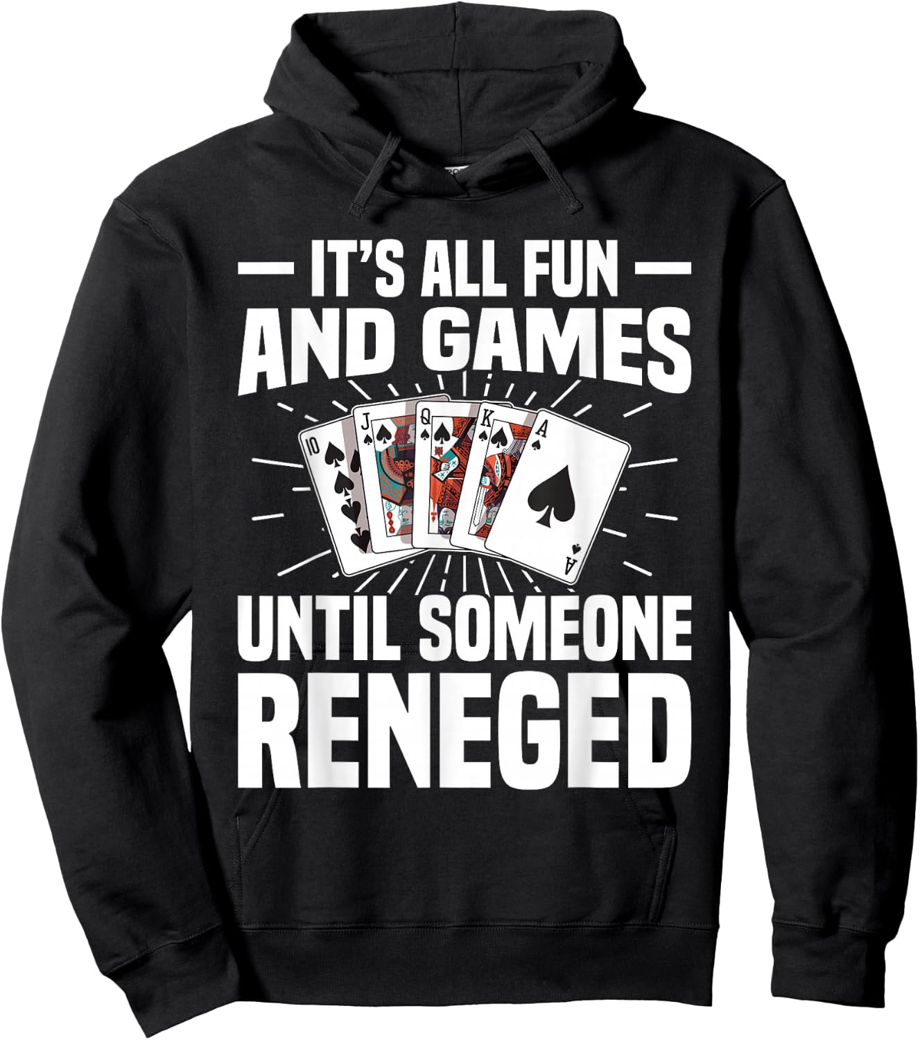 Spades Player Card Game Lover Set Playing Cards Spades Hoodie - Hoodie | Black