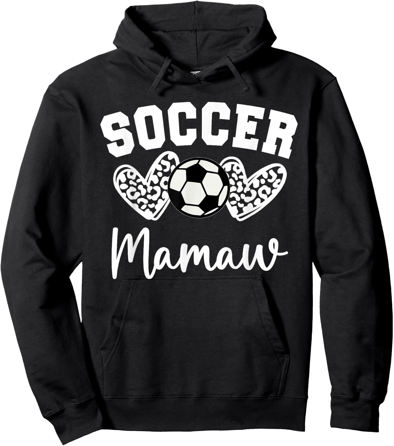 Soccer Mamaw Matching Family Soccer Hoodie - Hoodie | Black