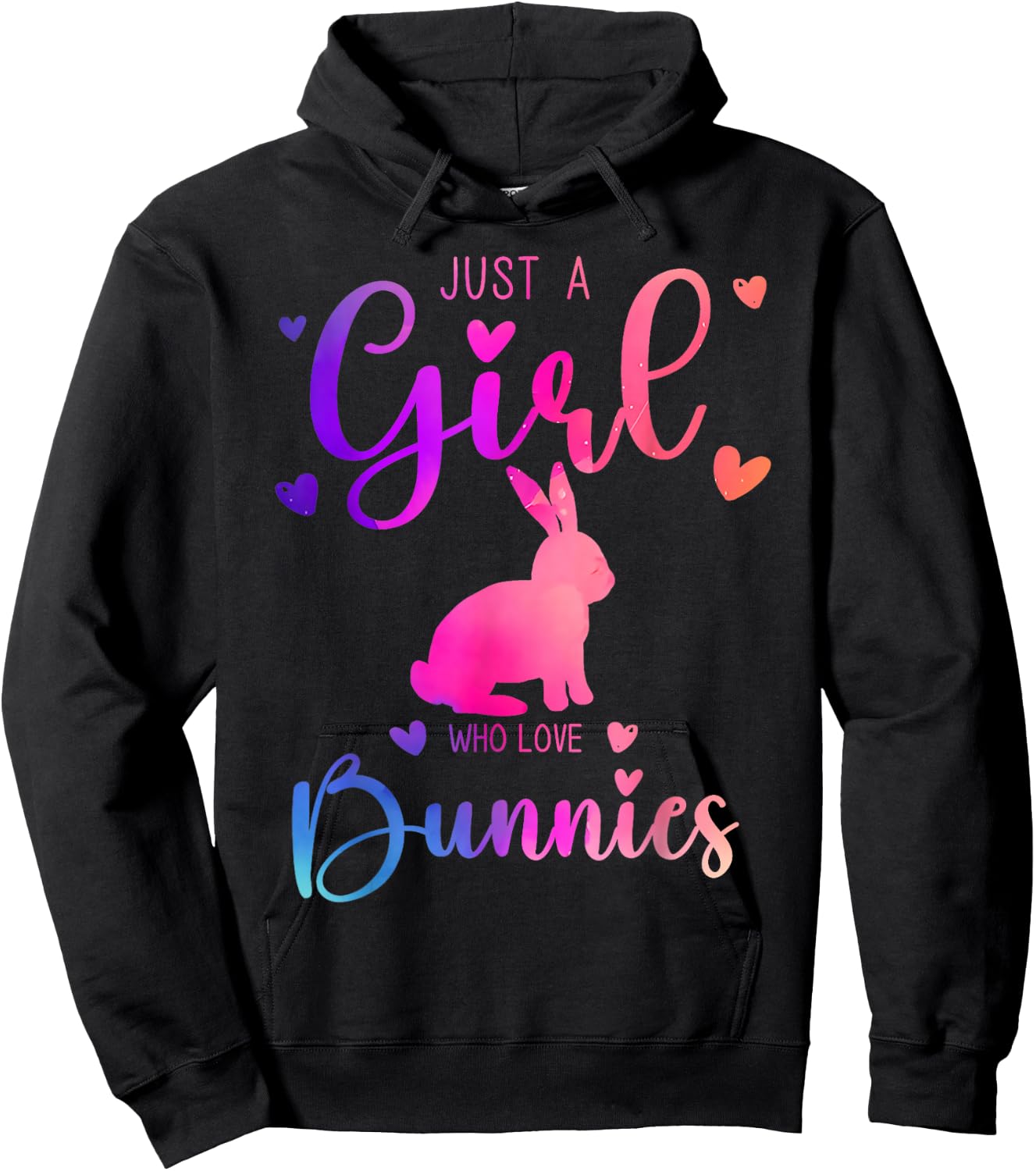 Just a Girl Who Loves Bunnies Dress and Kids Hoodie - Hoodie | Black