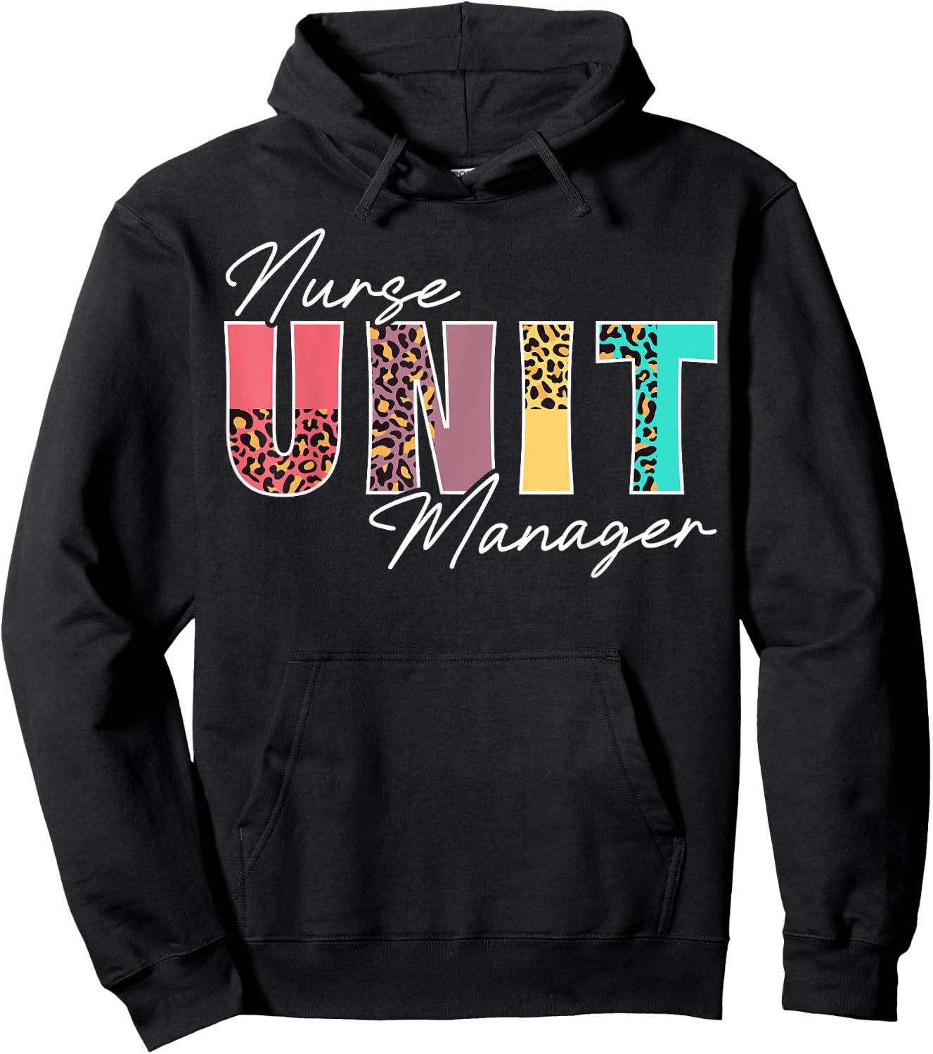 Cute Nurse Unit Manager Leopard Hoodie - Hoodie | Black