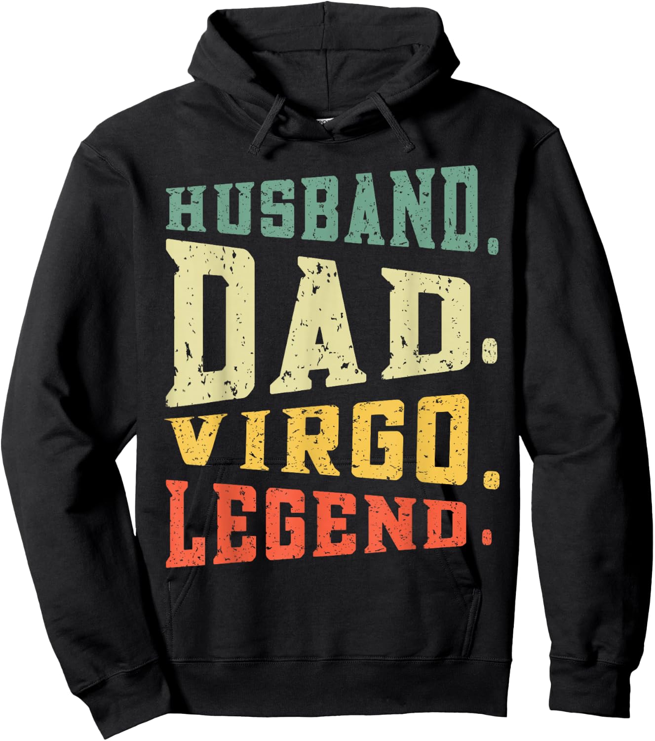 Husband Dad Virgo Legend August September Birthday Zodiac Hoodie - Hoodie | Black