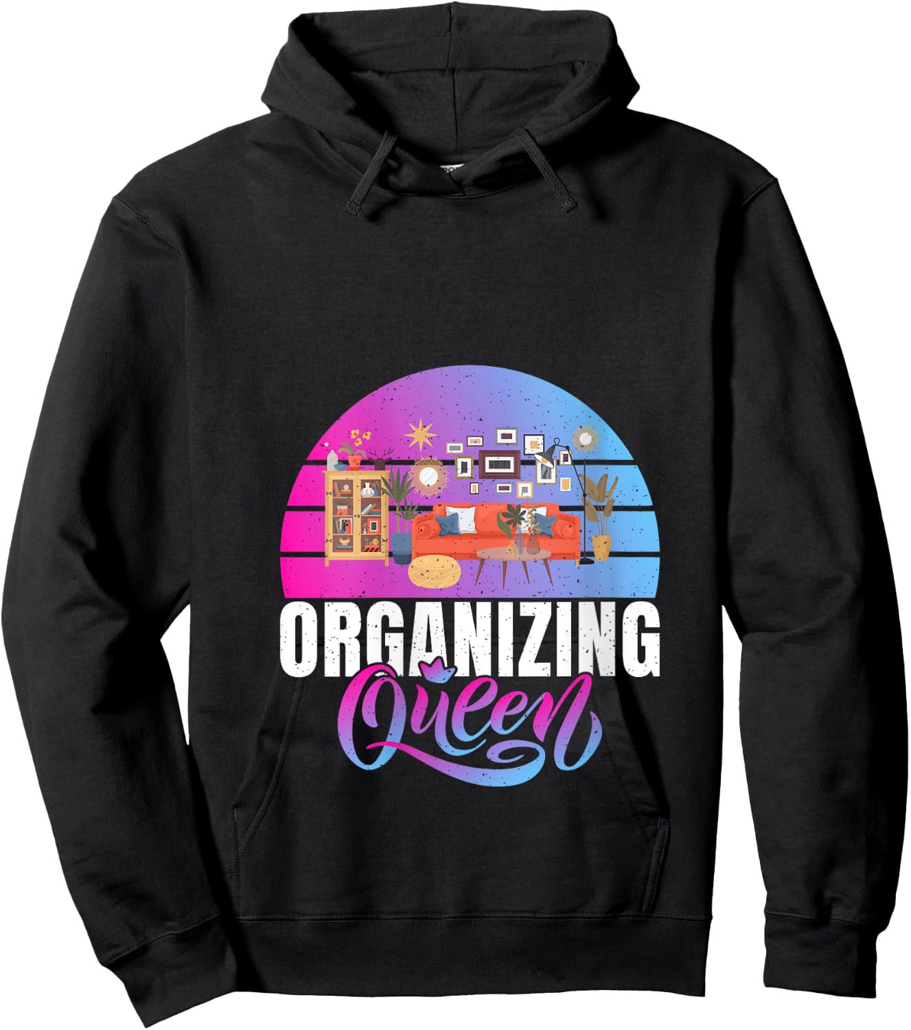 Organizing Queen Organizer V-Neck Hoodie - Hoodie | Black