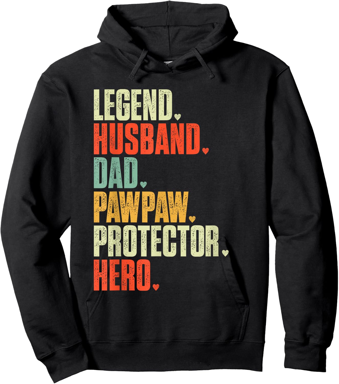 Father's day Legend Husband Dad Pawpaw Protector Hero Hoodie - Hoodie | Black
