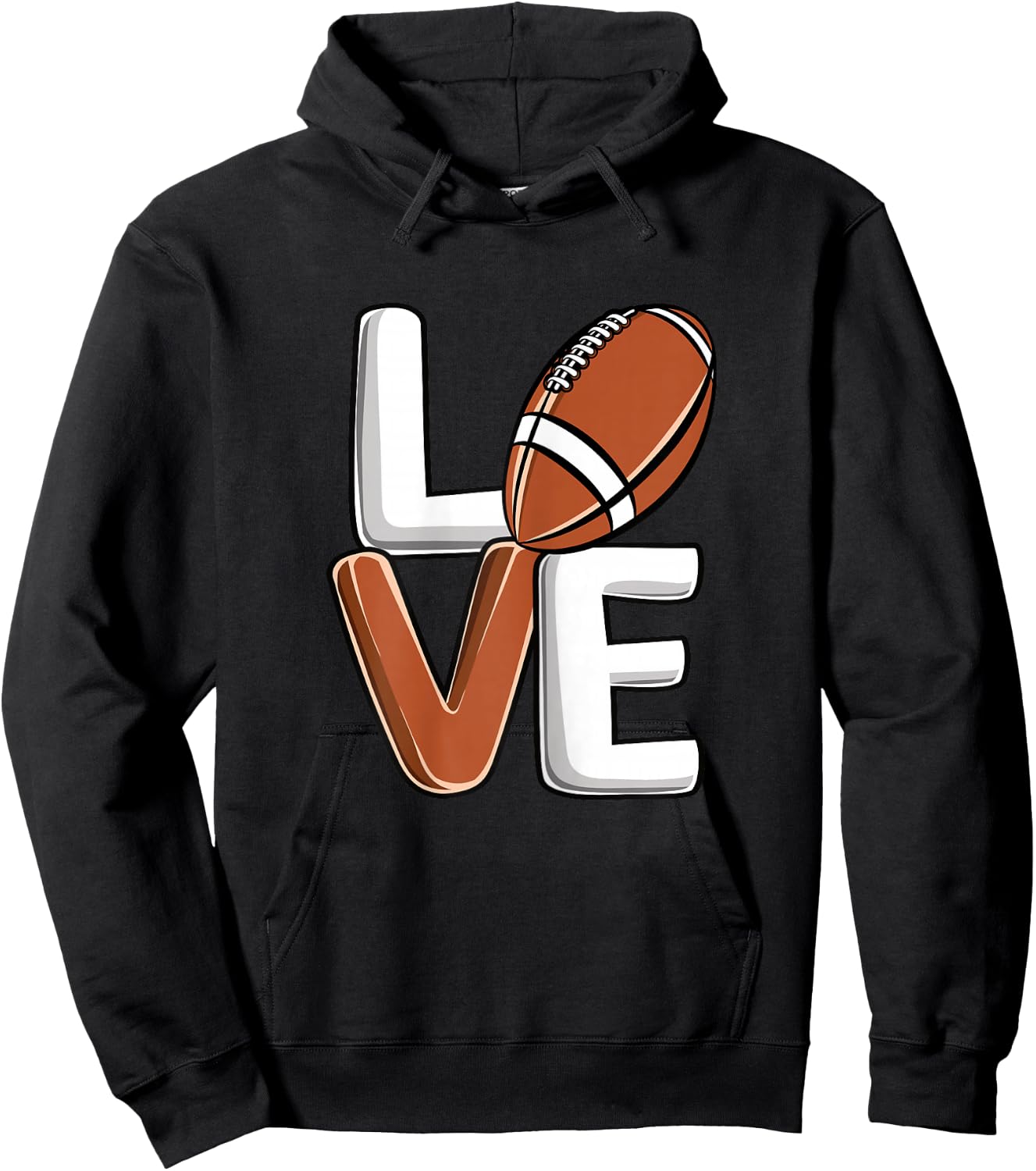 American Football Love Football Player Women Girls Hoodie - Hoodie | Black