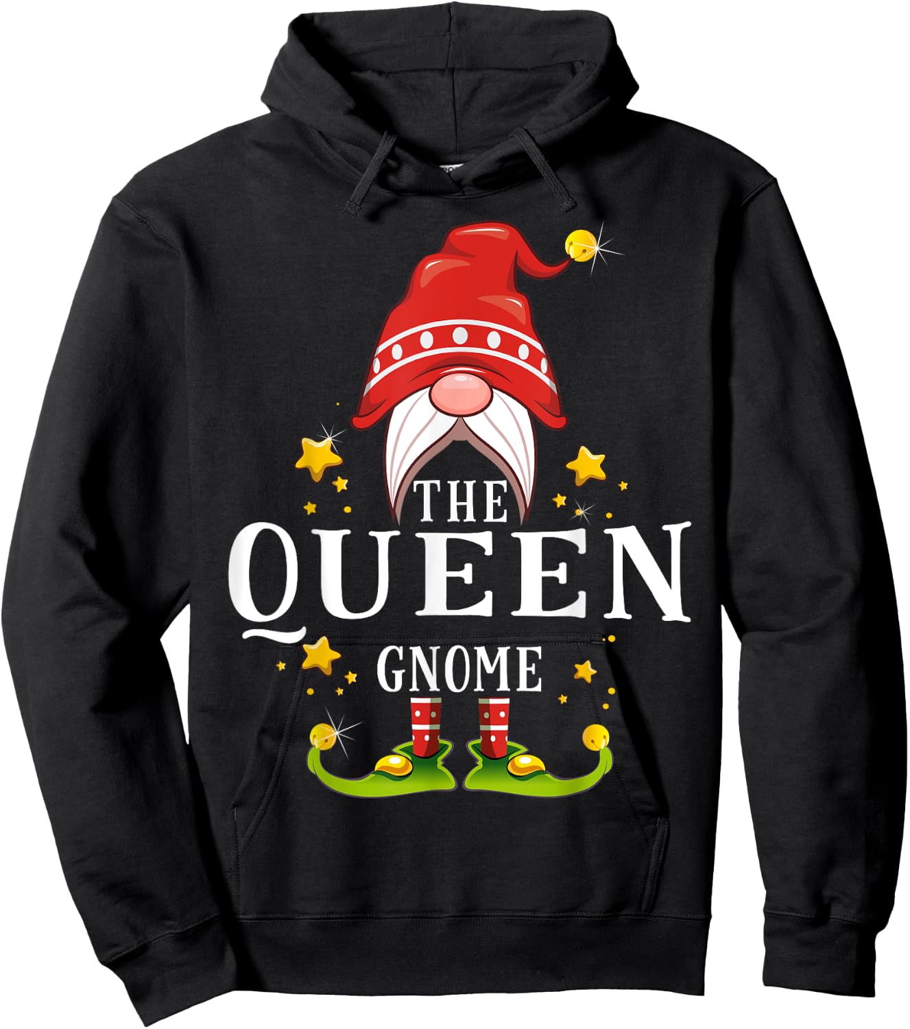 The Queen Gnome Christmas Matching Hoodie - Hoodie | Black
