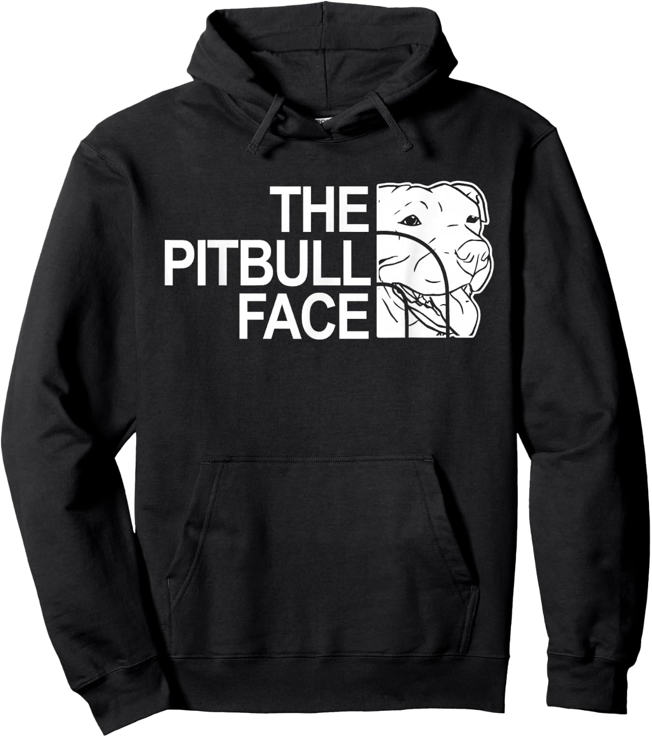 The Pitbull Face Funny Dog Pitbull Hoodie - Hoodie | Black