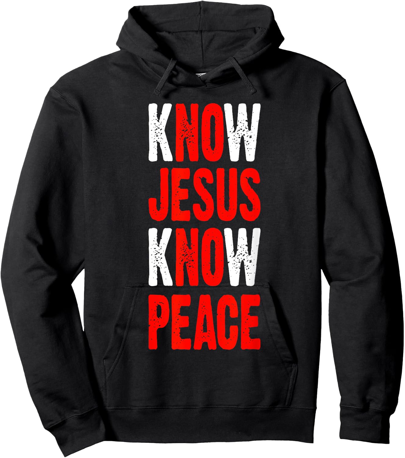 Know Jesus Know Peace Bible Verse Jesus Christ Hoodie - Hoodie | Black